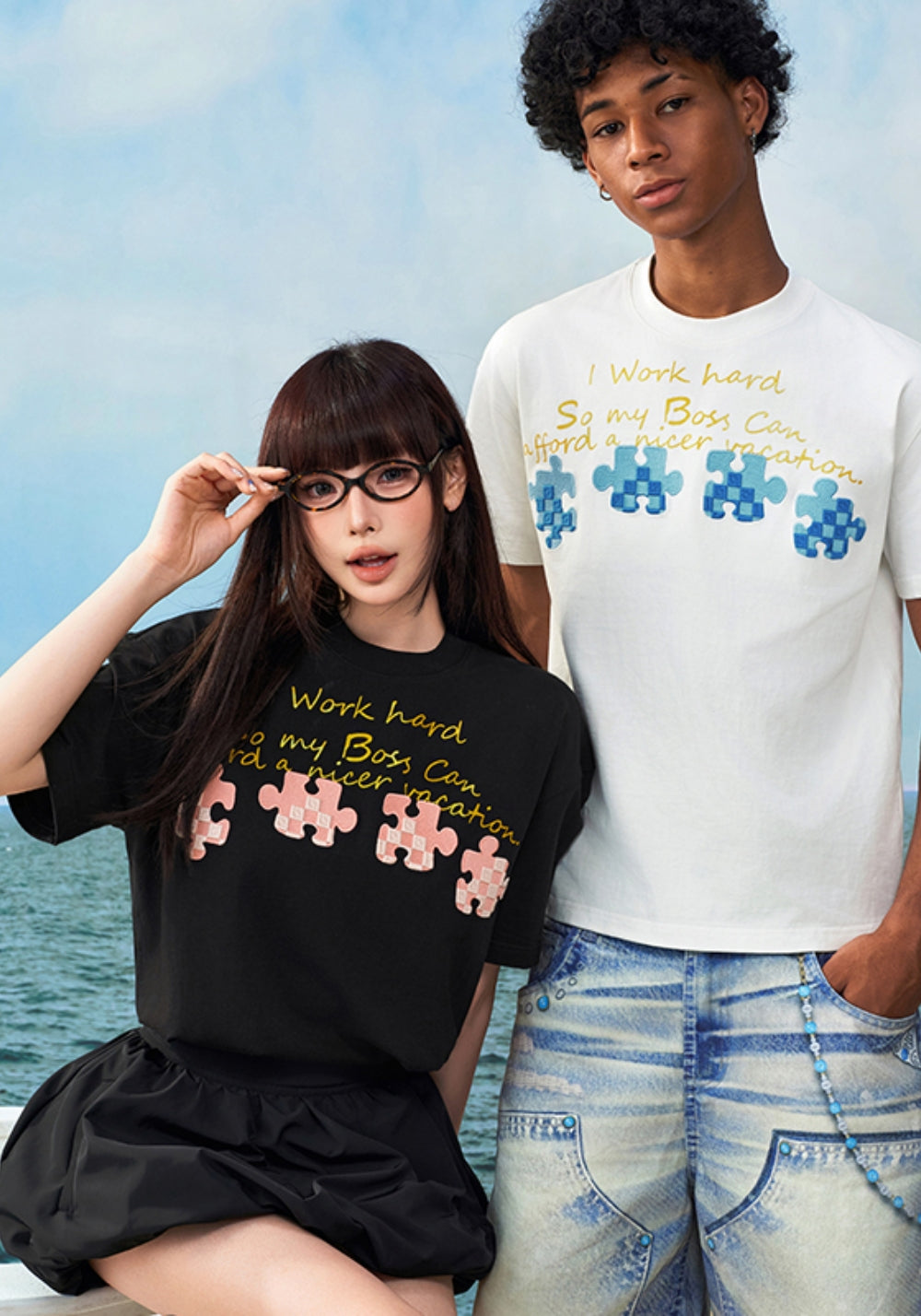 YADcrew丨YADcrew Summer Checkerboard Tee-White - PSYLOS 1, YADcrew丨YADcrew Summer Checkerboard Tee-White, T-Shirt, YADcrew•JAPAN, PSYLOS 1