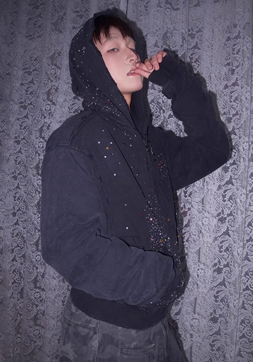 DND4DES丨Colorful Rhinestone Hoodie - PSYLOS 1, DND4DES丨Colorful Rhinestone Hoodie, Hoodie, DND4DES•JAPAN, PSYLOS 1