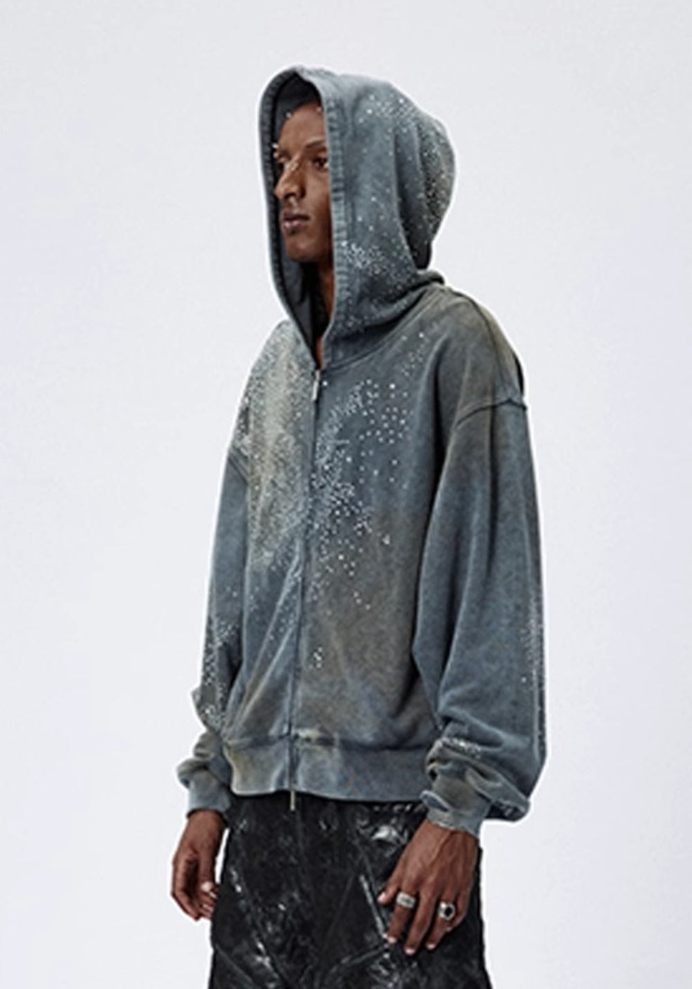DND4DES丨Colorful Rhinestone Washed Distressed Hoodie - PSYLOS 1, DND4DES丨Colorful Rhinestone Washed Distressed Hoodie, Hoodie, DND4DES•JAPAN, PSYLOS 1