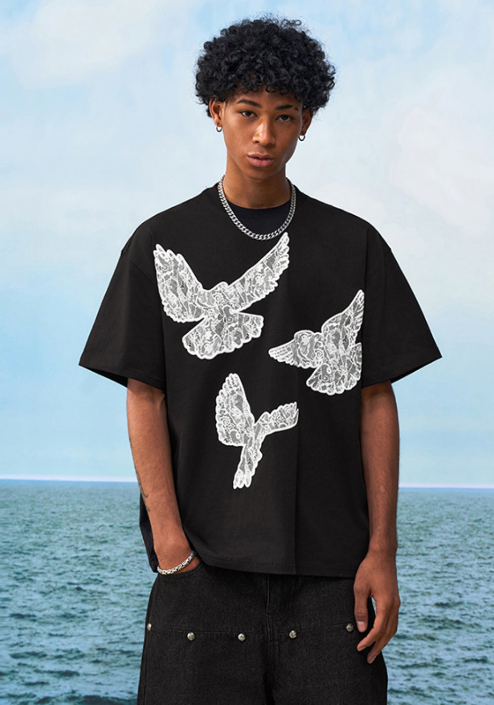 YADcrew丨YADcrew Lace Dove Tee - PSYLOS 1, YADcrew丨YADcrew Lace Dove Tee, T-Shirt, YADcrew, PSYLOS 1