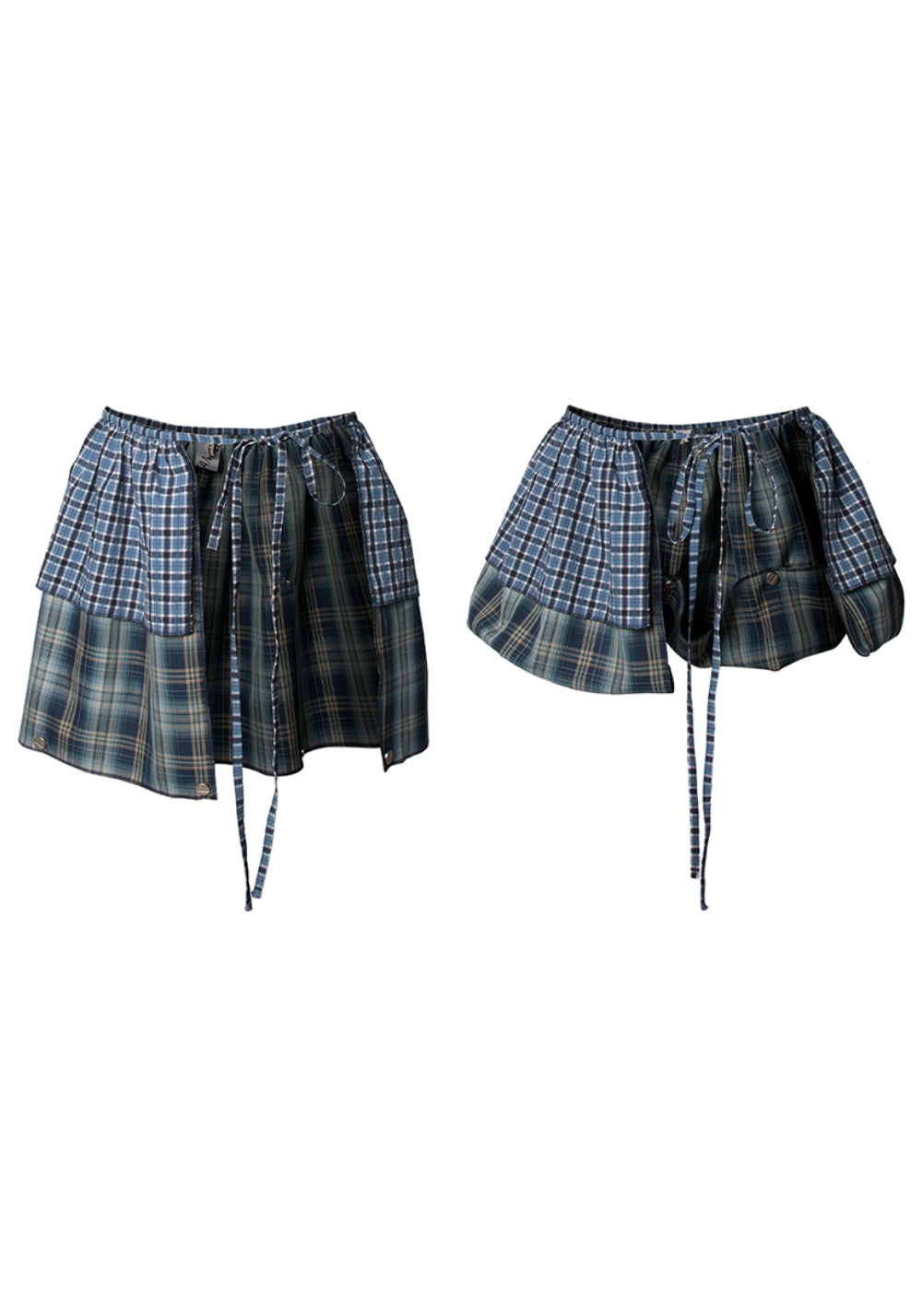 RELABEL丨Wrinkled Plaid Multi-Wear Skirt - PSYLOS 1, RELABEL丨Wrinkled Plaid Multi-Wear Skirt, Skirt, RELABEL, PSYLOS 1