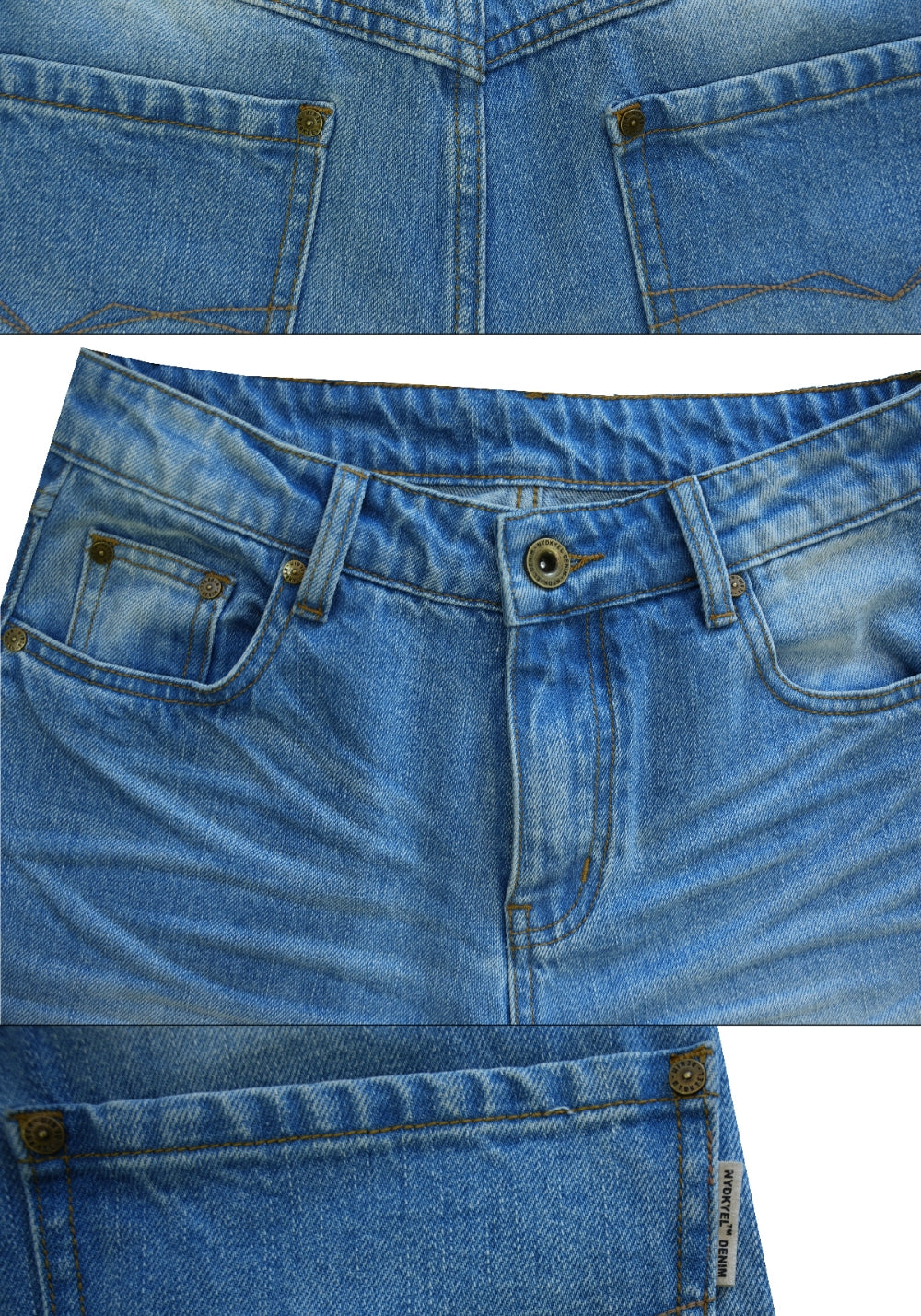 NyDkyel丨Ice Blue Pleated Straight Jeans - PSYLOS 1, NyDkyel丨Ice Blue Pleated Straight Jeans, Pants, NyDkyel, PSYLOS 1