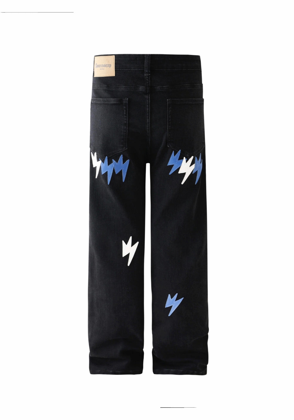 AMEXNOCAP丨Blue-White Ripped Lightning Jeans - PSYLOS 1, AMEXNOCAP丨Blue-White Ripped Lightning Jeans, Jeans, AMEXNOCAP, PSYLOS 1