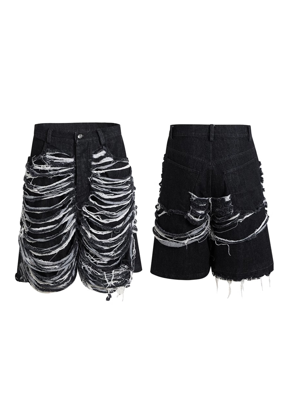 DND4DES丨Slashed Distressed Shorts - PSYLOS 1, DND4DES丨Slashed Distressed Shorts, Shorts, DND4DES•JAPAN, PSYLOS 1