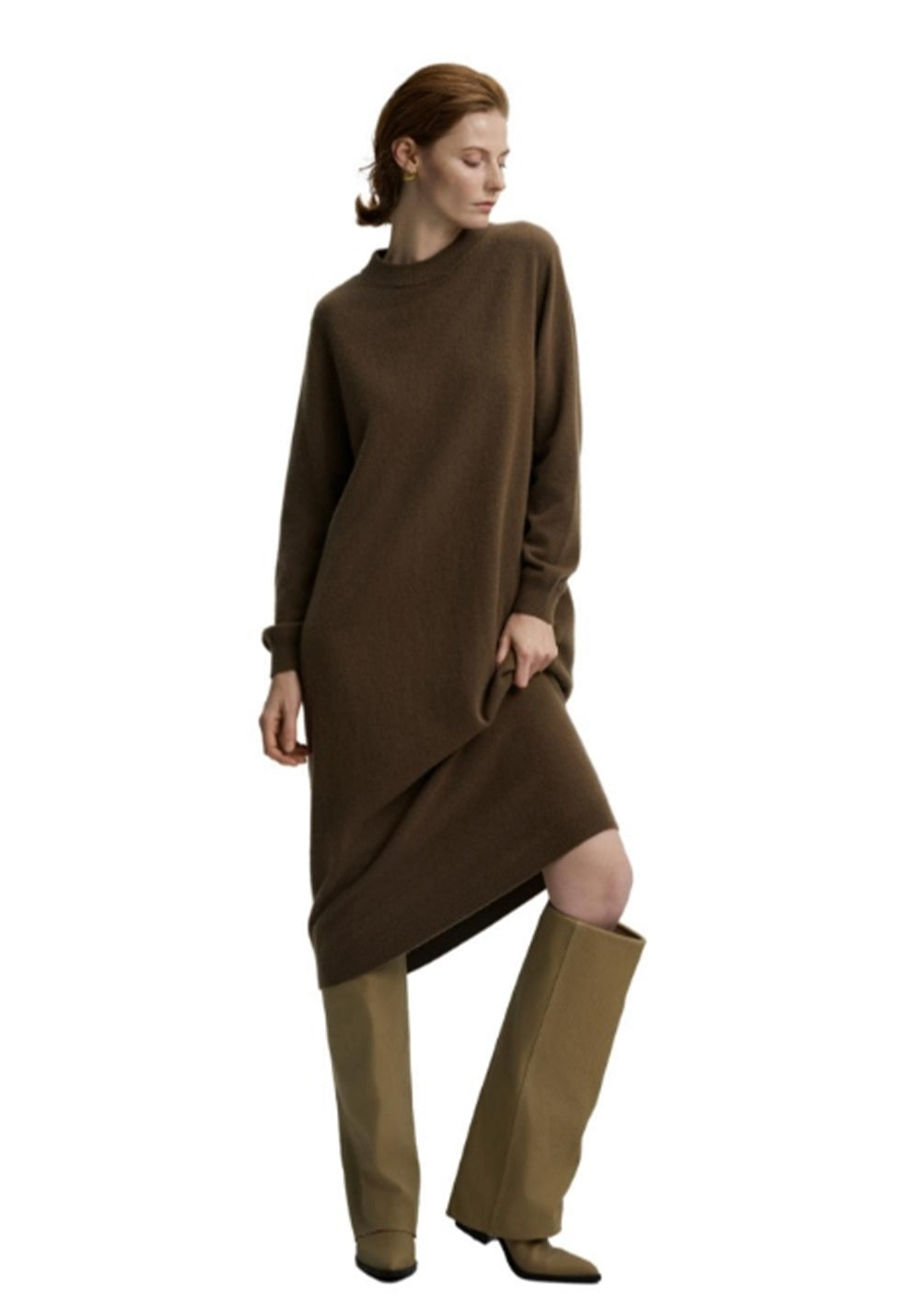 CASHMERE Crew Neck Cashmere Underskirt Couture Collection