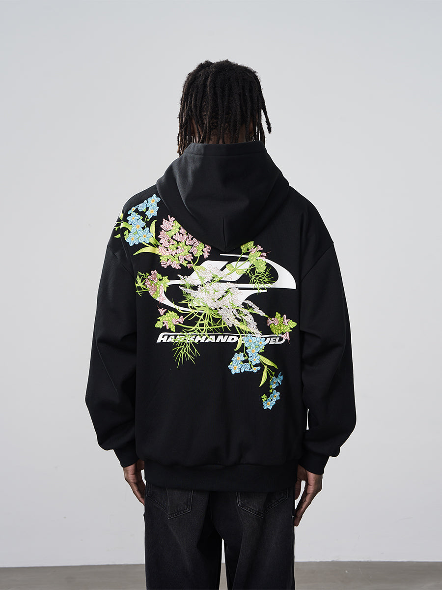 Floral Embroidered Hoodie - PSYLOS 1, Floral Embroidered Hoodie, Hoodie, HARSH AND CRUEL, PSYLOS 1