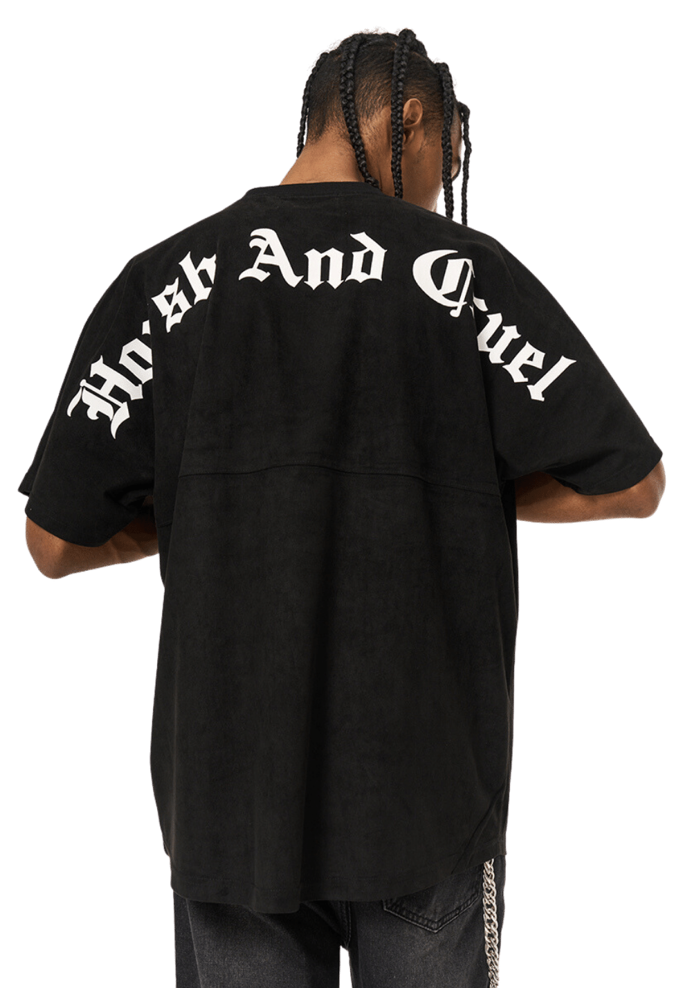 Gothic Logo Suede Tee - PSYLOS 1, Gothic Logo Suede Tee, T-Shirt, HARSH AND CRUEL, PSYLOS 1