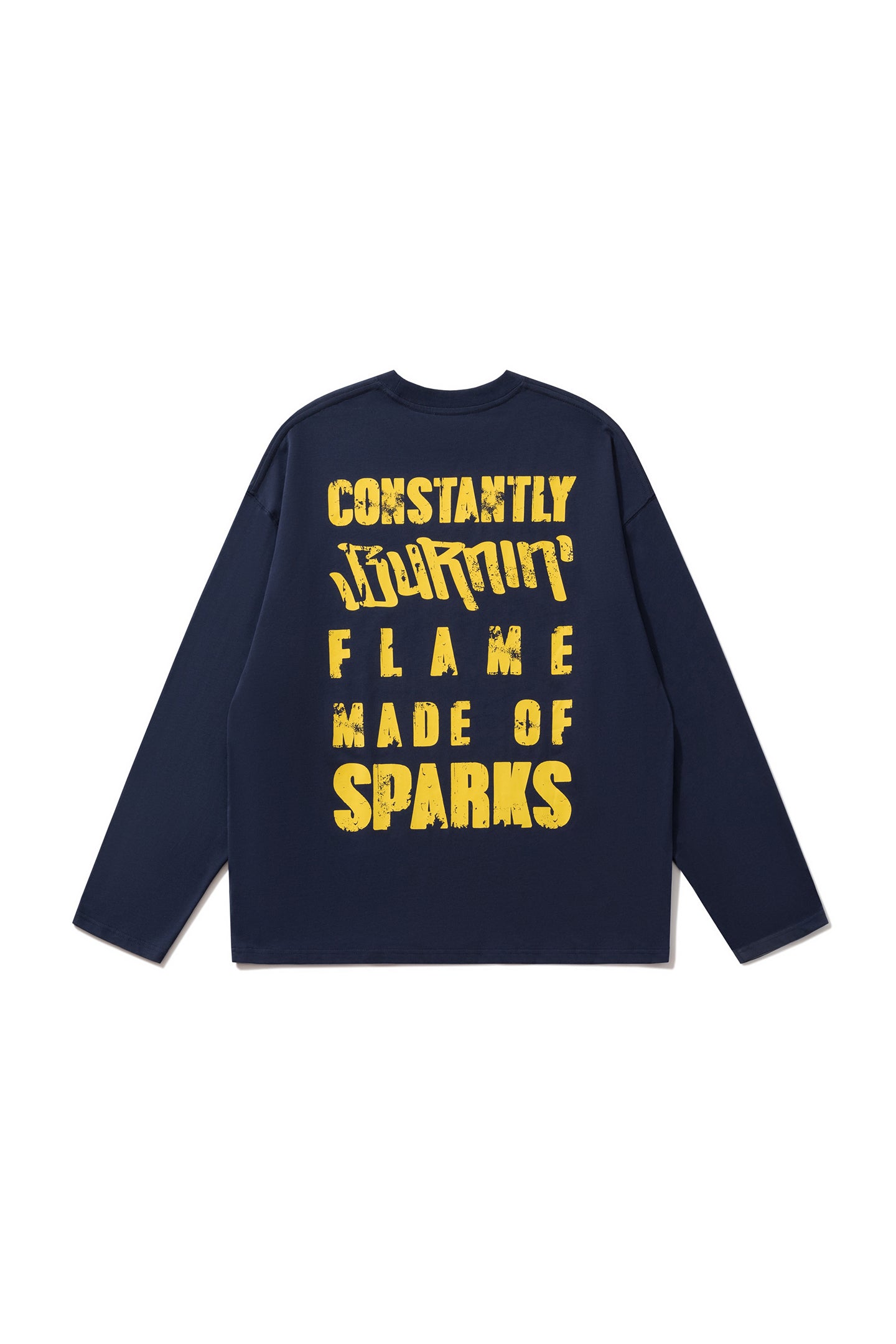 BURNIN*97'Series Logo Slogan Back Print Long Sleeve T-shirt - PSYLOS 1, BURNIN*97'Series Logo Slogan Back Print Long Sleeve T-shirt, T-shirt, Burnin, PSYLOS 1