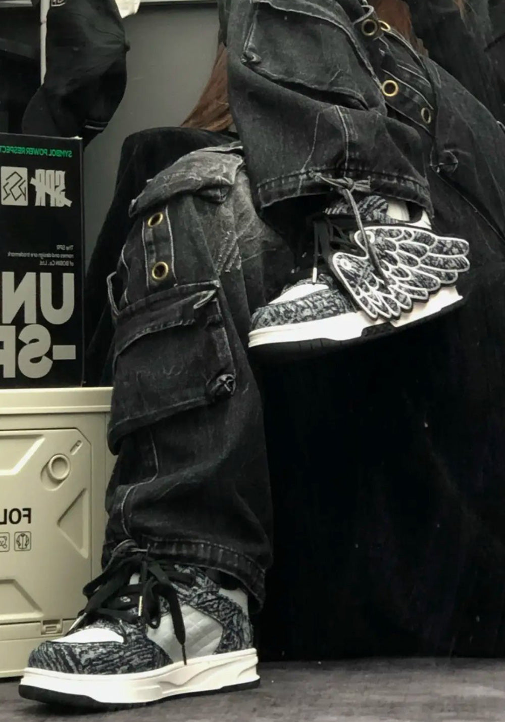 ADC丨Wing Feather Skate Shoes-Black - PSYLOS 1, ADC丨Wing Feather Skate Shoes-Black, Skate Shoes, ADC, PSYLOS 1