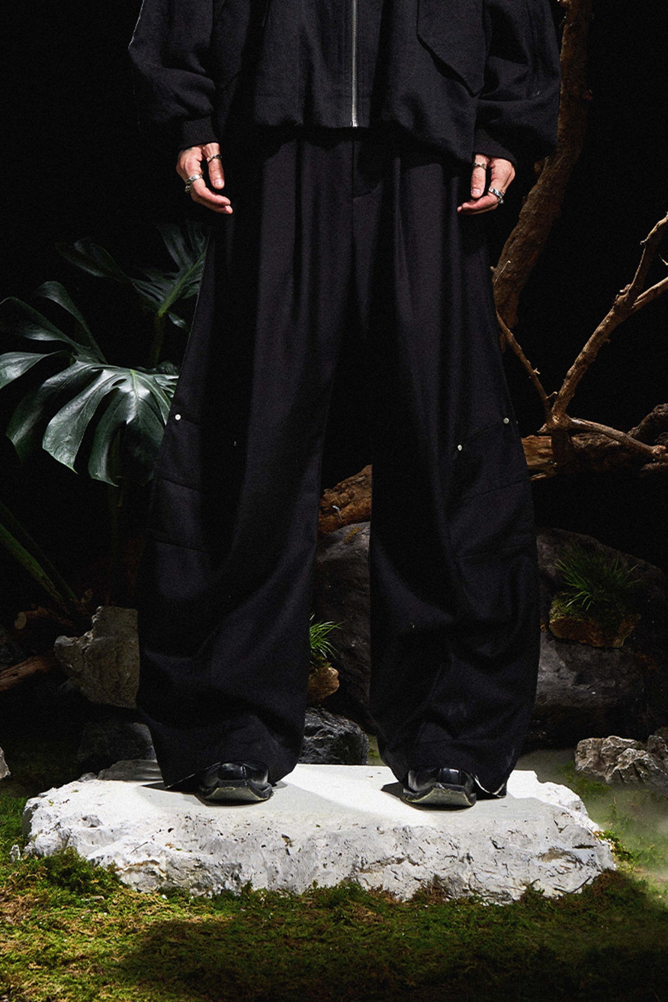 Pleated Deconstructed Trousers