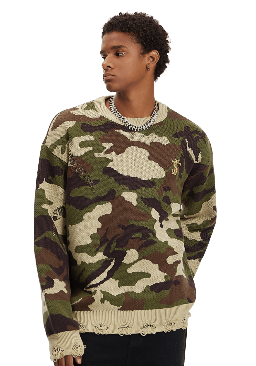 Camouflage Knitted Sweater - PSYLOS 1, Camouflage Knitted Sweater, Sweater, Small Town Kid, PSYLOS 1