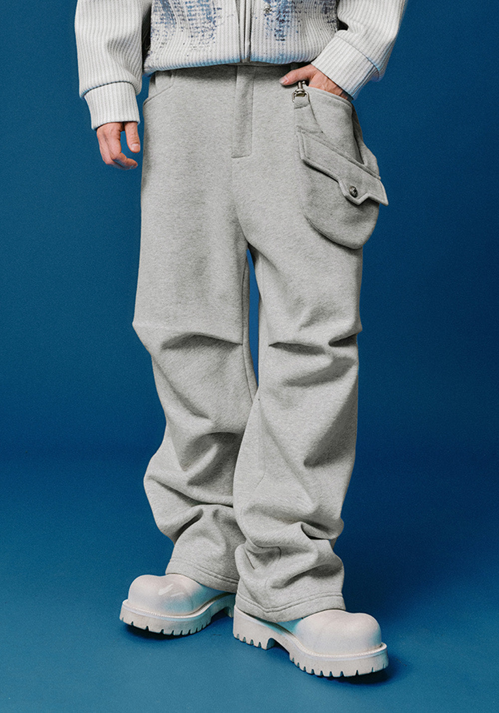 Waistcoat Removable Folded Pleated Sweatpants