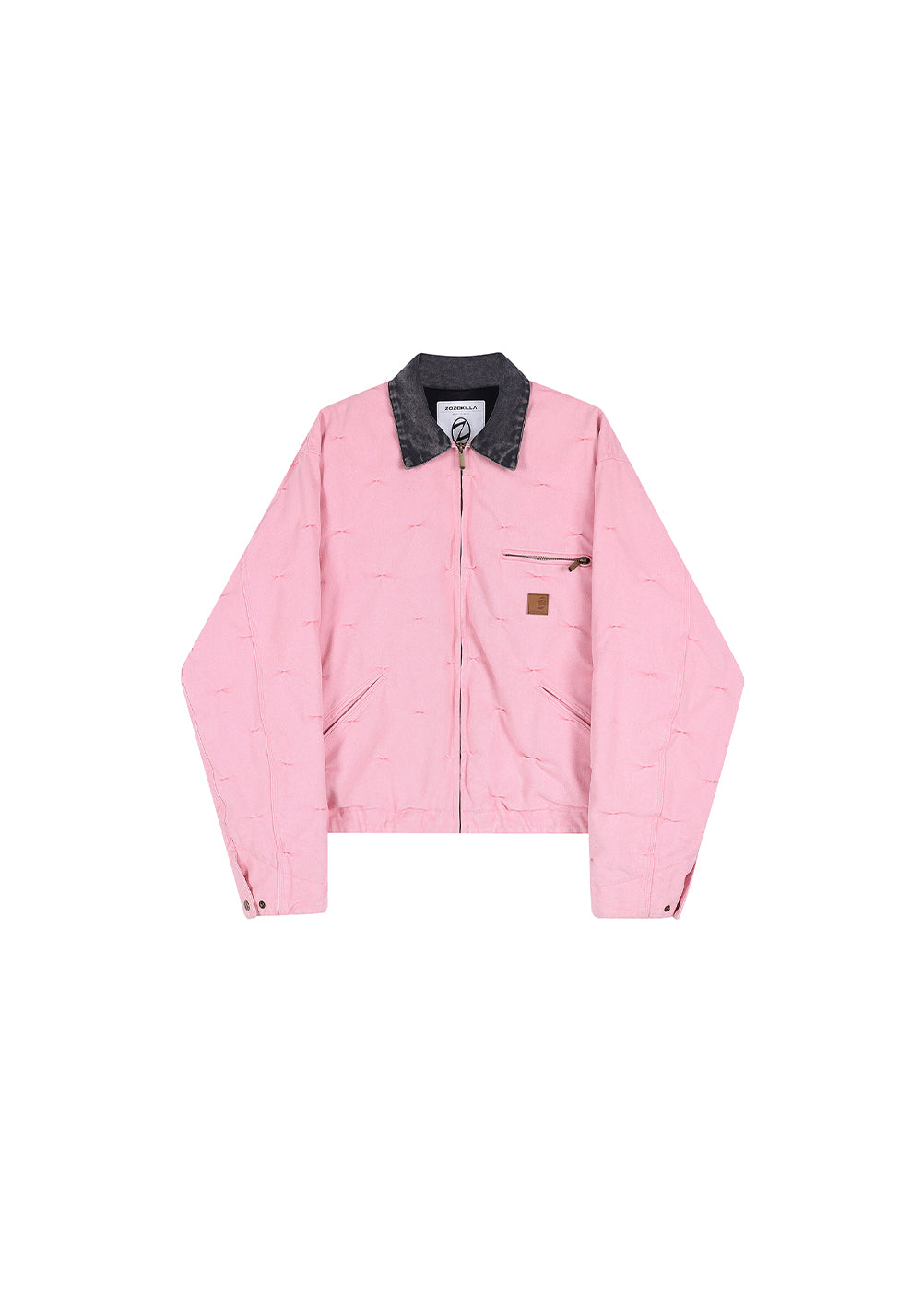 ZOZOKILLA - J97 Pink Pleated Jacket with Bear - ear Collar