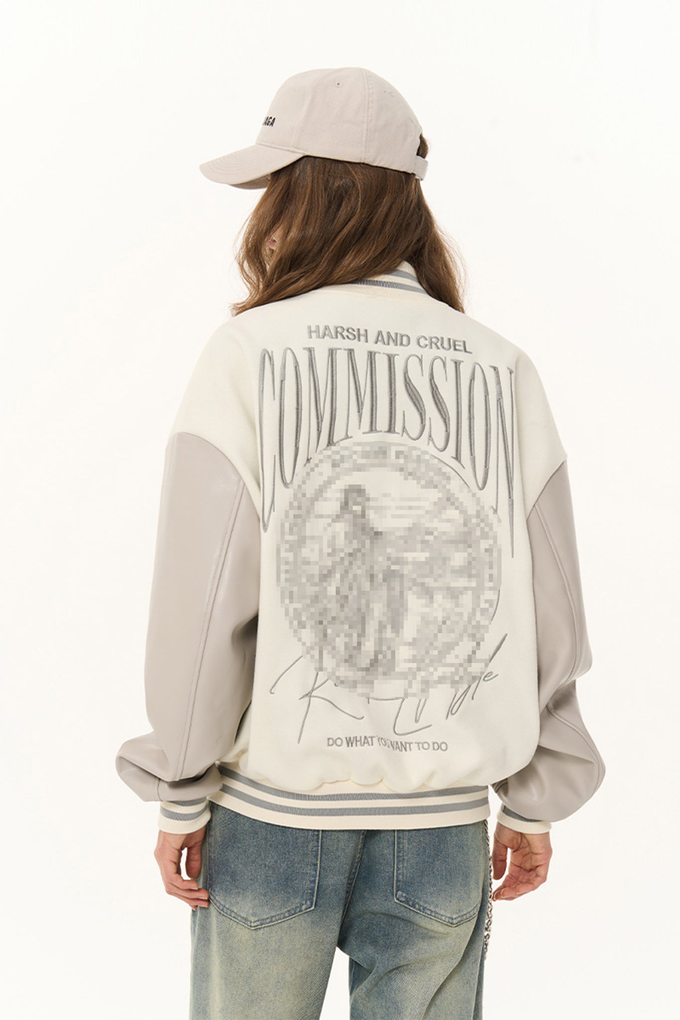 Printed Embroidered Baseball Jacket