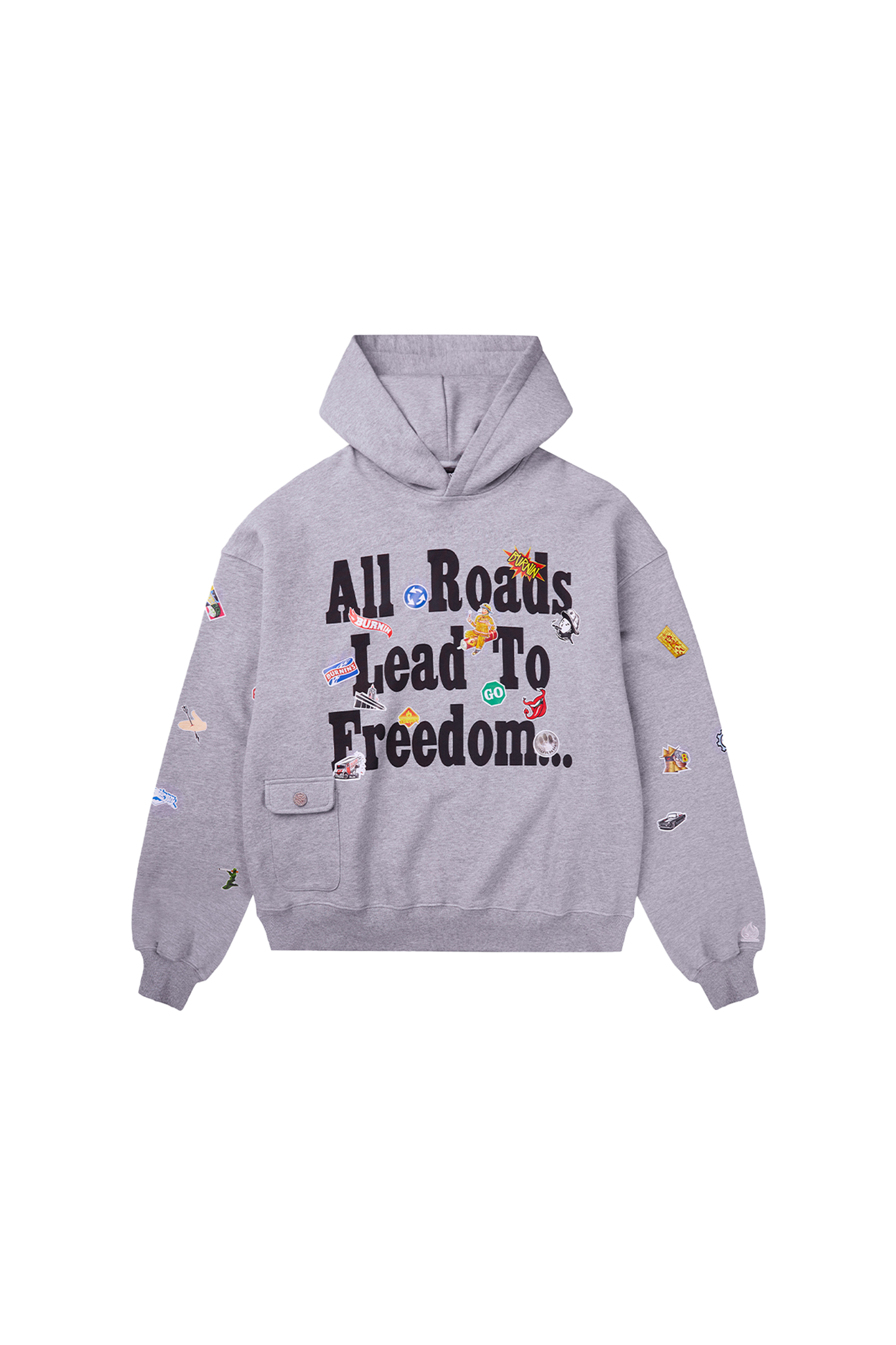 BURNIN* Realistic Sticker Slogan Hoodie