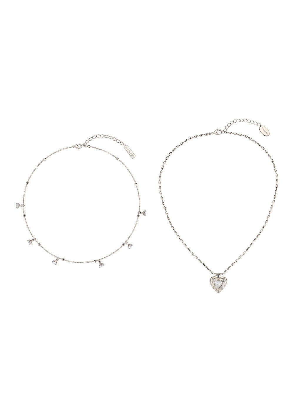 SUN HUNTER丨Heart Mother-of-Pearl Double Necklace - PSYLOS 1, SUN HUNTER丨Heart Mother-of-Pearl Double Necklace, Accessories, SUN HUNTER, PSYLOS 1