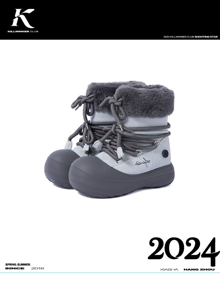 Short Fur Long Tube Snow Boots