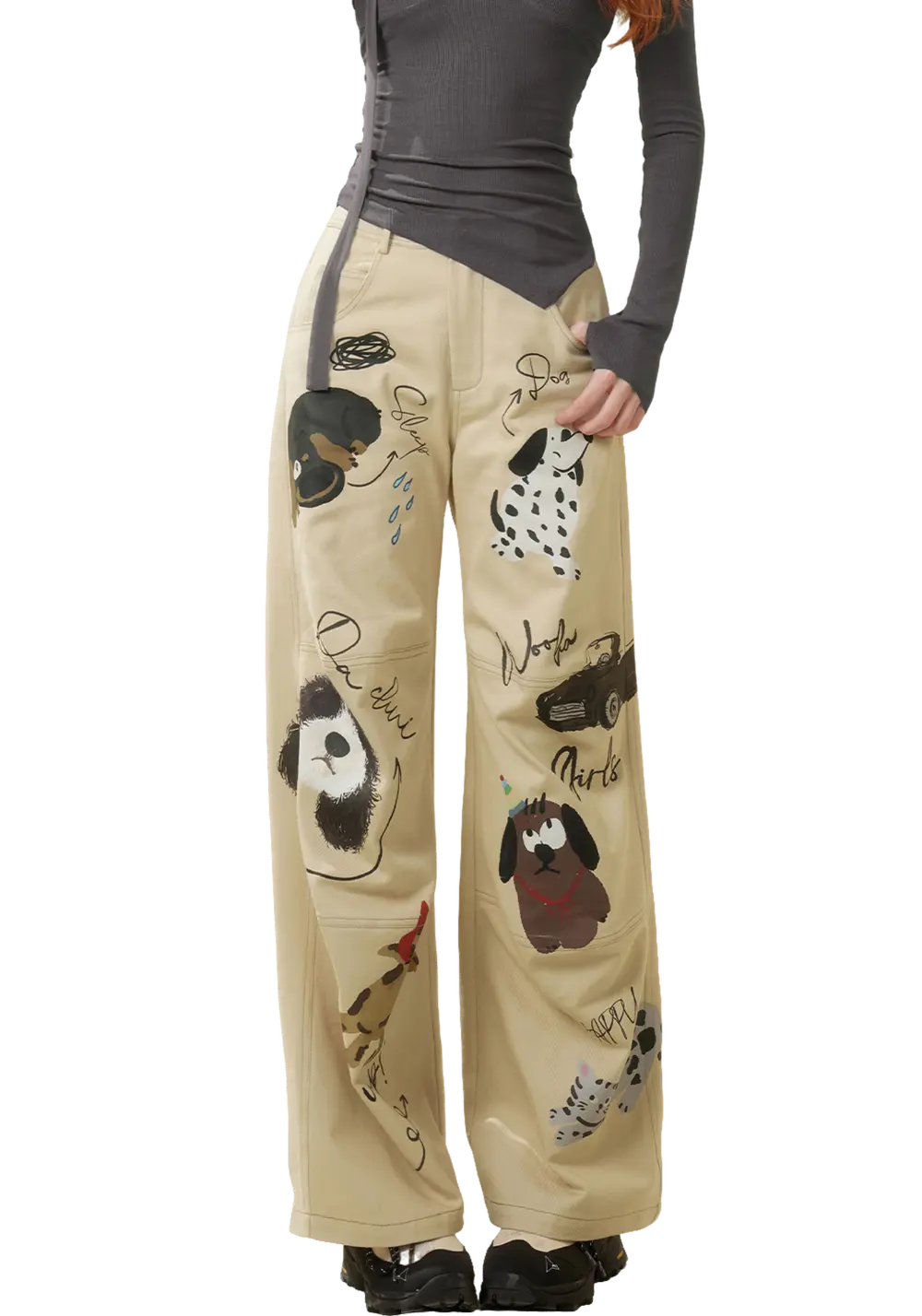 Graffiti Print Pants - PSYLOS 1, Graffiti Print Pants, Pants, WooHa, PSYLOS 1