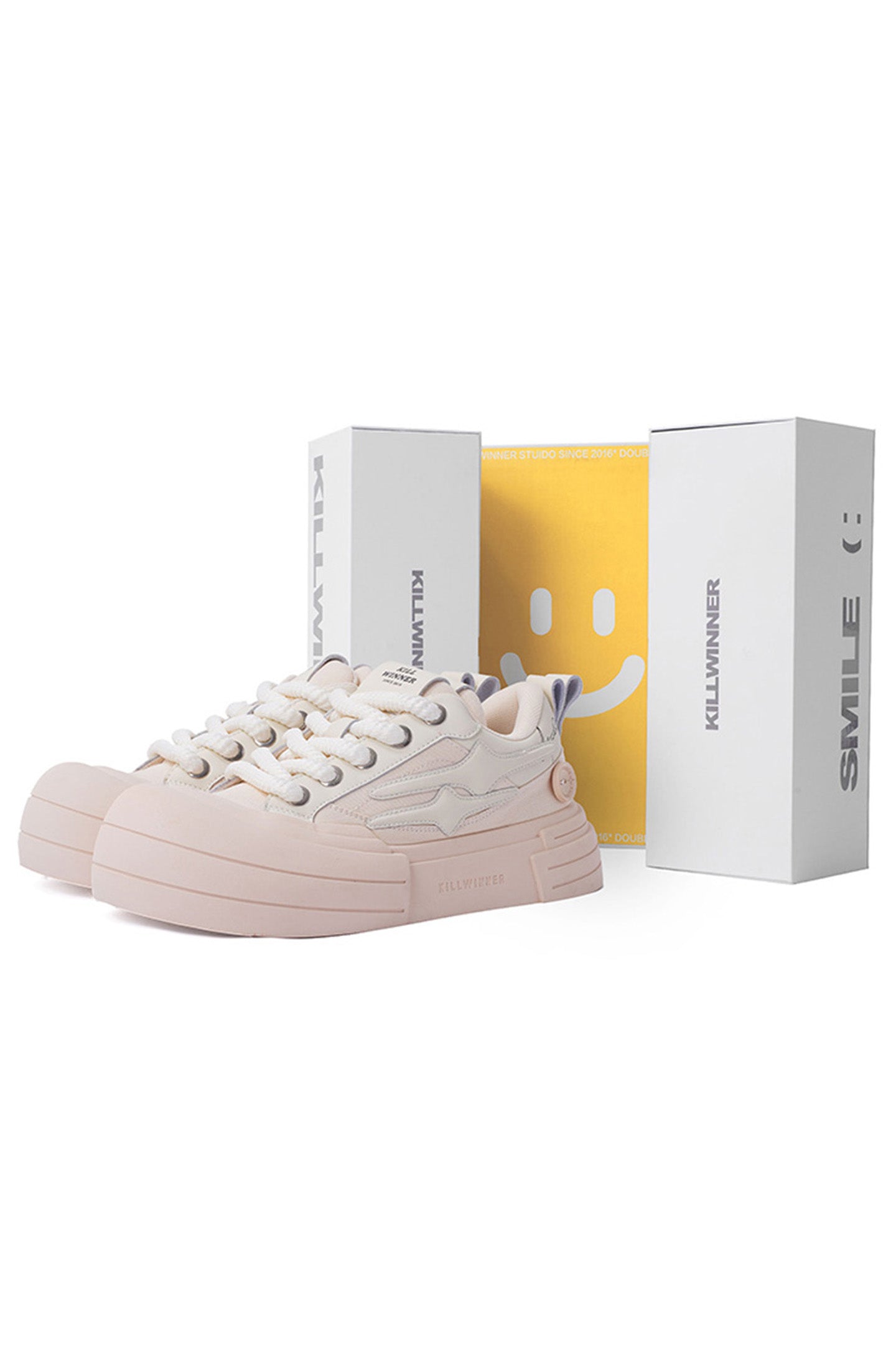 KILLWINNER丨Smile Life Sneaker - Beige - PSYLOS 1, KILLWINNER丨Smile Life Sneaker - Beige, Chunky Sneakers, KILLWINNER•JAPAN, PSYLOS 1