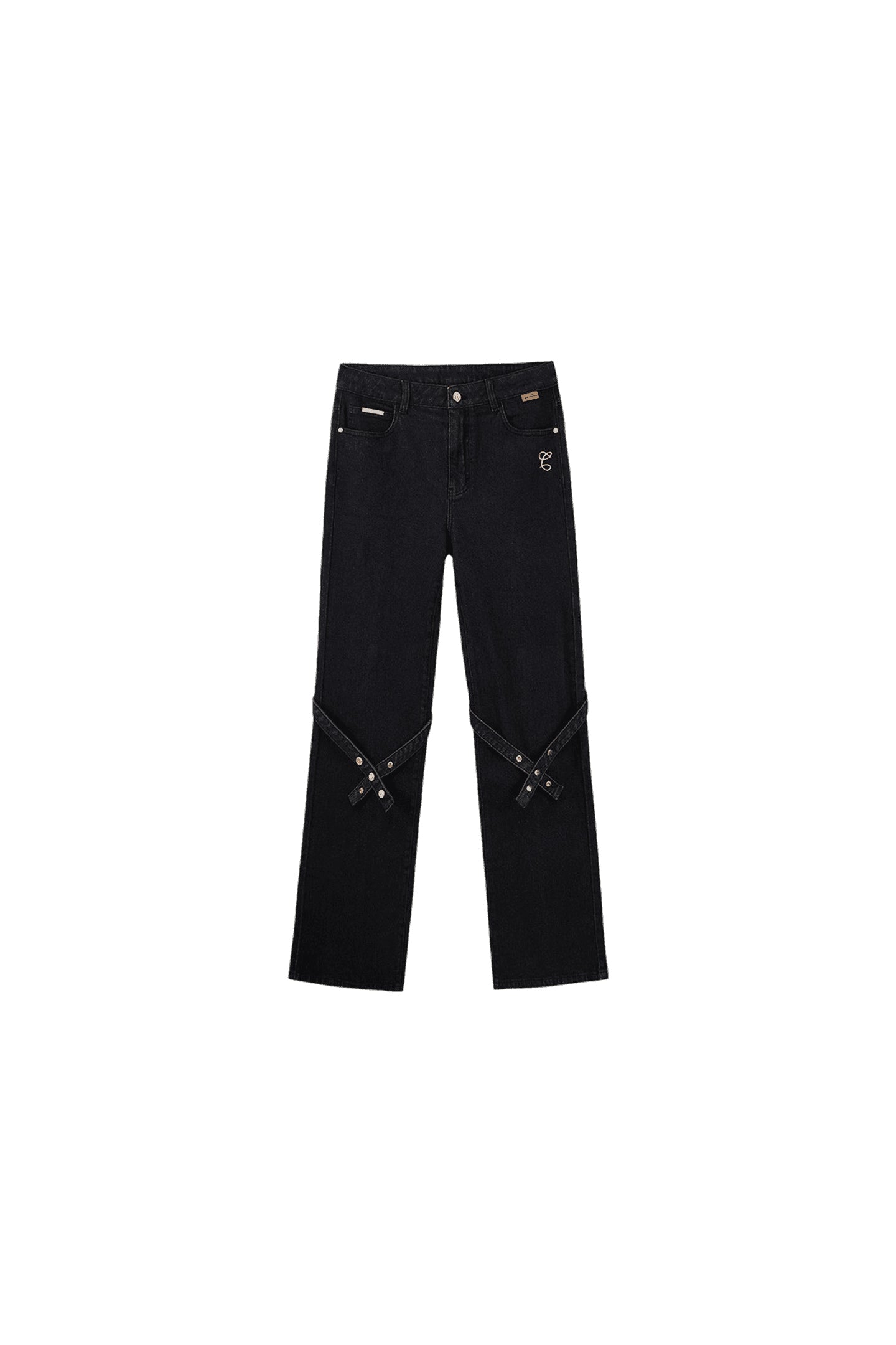 Straight High Street Lace Up Jeans - PSYLOS 1, Straight High Street Lace Up Jeans, Pants, iconslab, PSYLOS 1