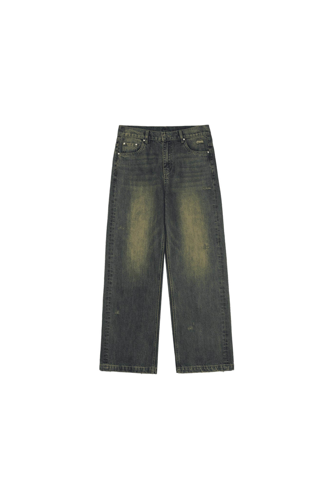 Yellow Mud Distressed Jeans