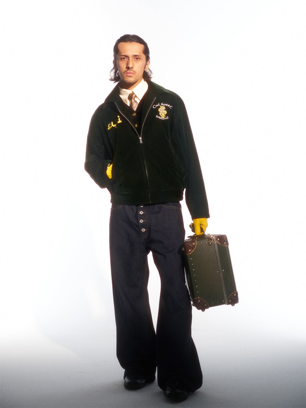 TREclub |   Jacket with Pearl Detail-Green Velvet - PSYLOS 1, TREclub |   Jacket with Pearl Detail-Green Velvet, Jackets, TREclub•JAPAN, PSYLOS 1