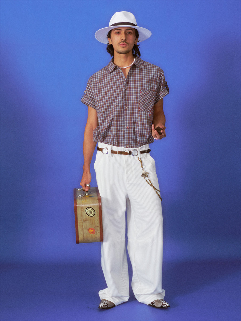 TREclub | Embroidered Roll-Sleeve Striped Shirt - PSYLOS 1, TREclub | Embroidered Roll-Sleeve Striped Shirt, T-Shirt, TREclub•JAPAN, PSYLOS 1