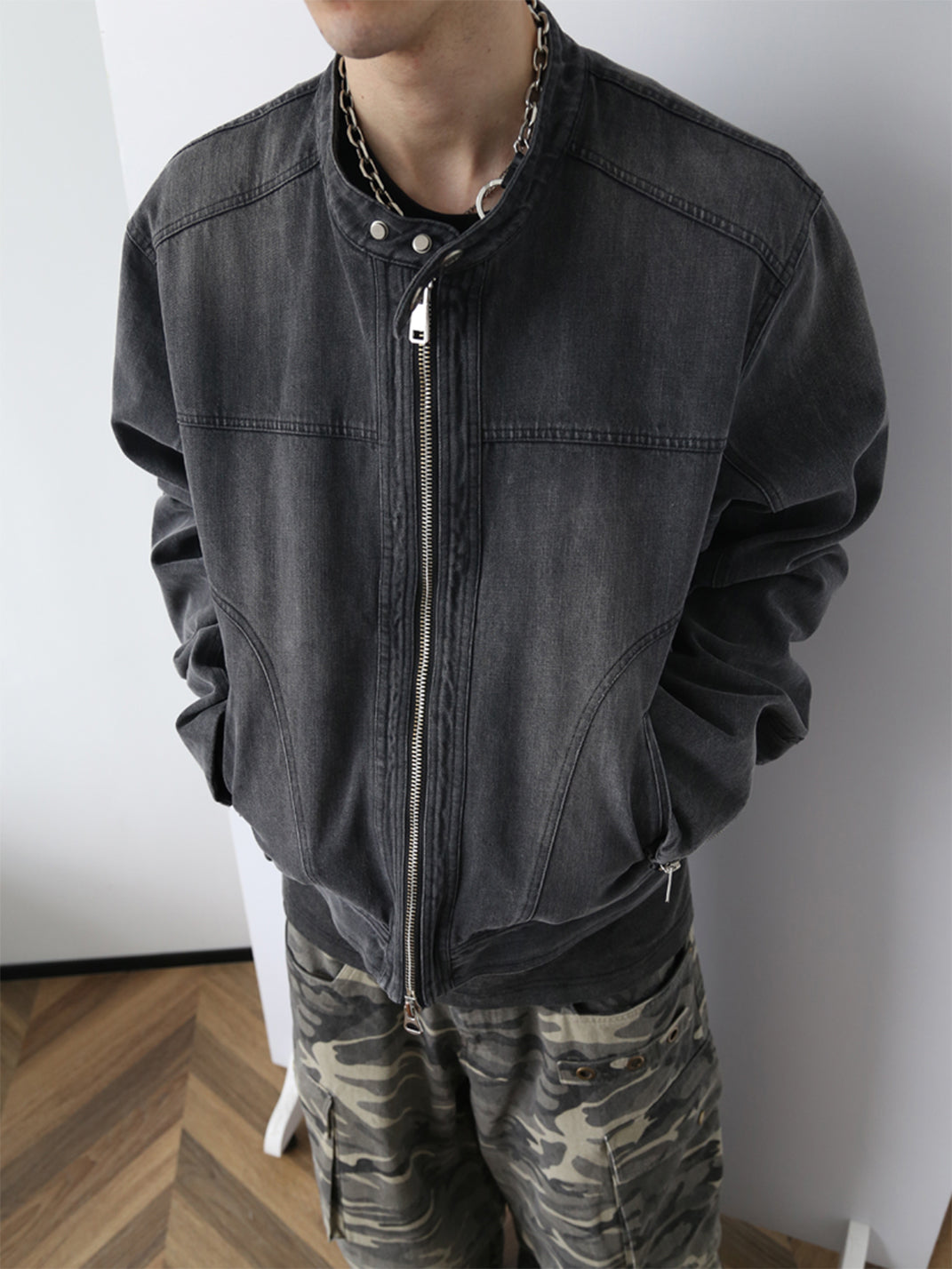 TREclub | Washed Denim Overshirt Jacket - PSYLOS 1, TREclub | Washed Denim Overshirt Jacket, Jackets, TREclub•JAPAN, PSYLOS 1