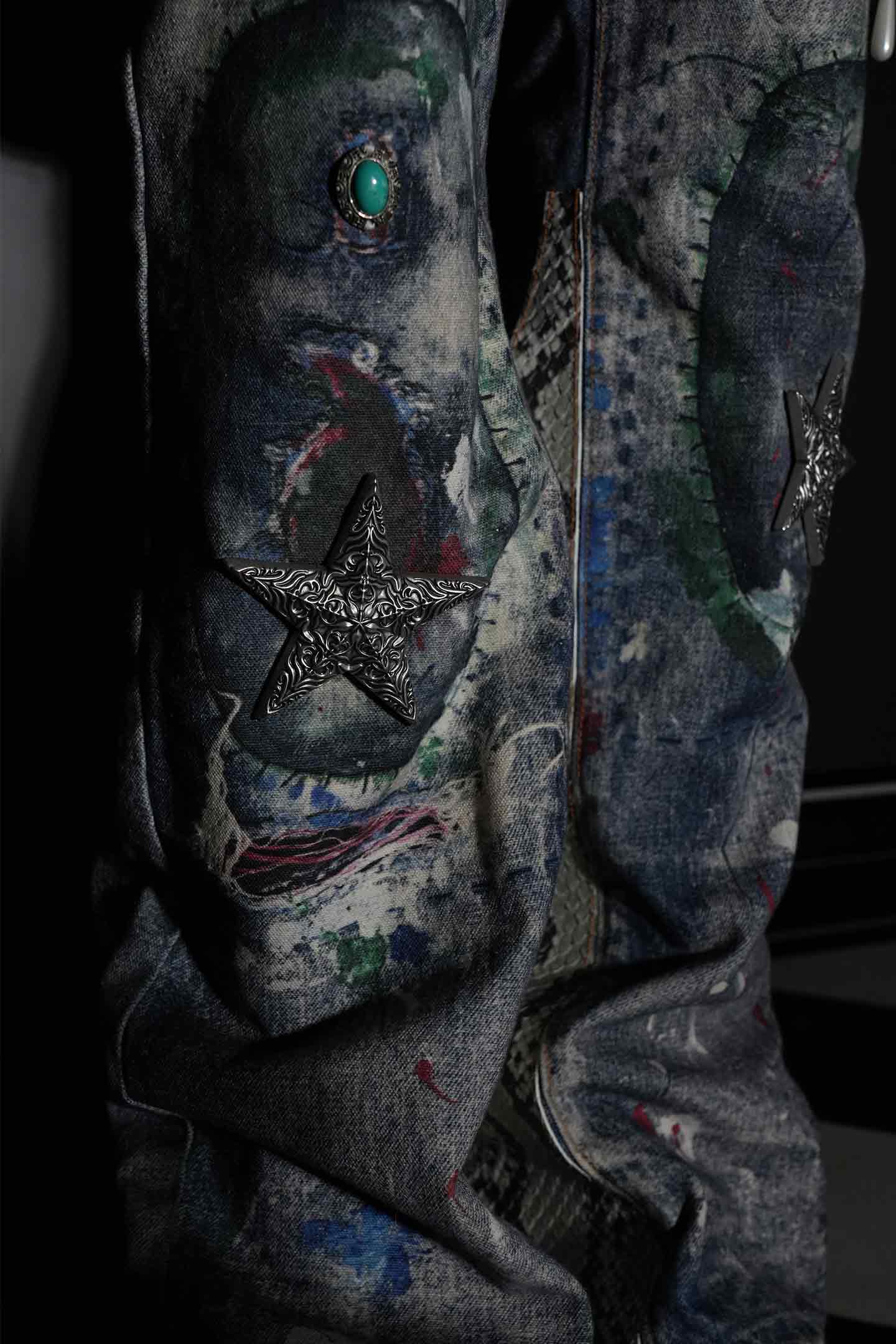 GLACIERBOY丨"RAP STAR" SERIES  Snake Waxed Jeans - PSYLOS 1, GLACIERBOY丨"RAP STAR" SERIES  Snake Waxed Jeans, Jeans, GLACIERBOY•JAPAN, PSYLOS 1