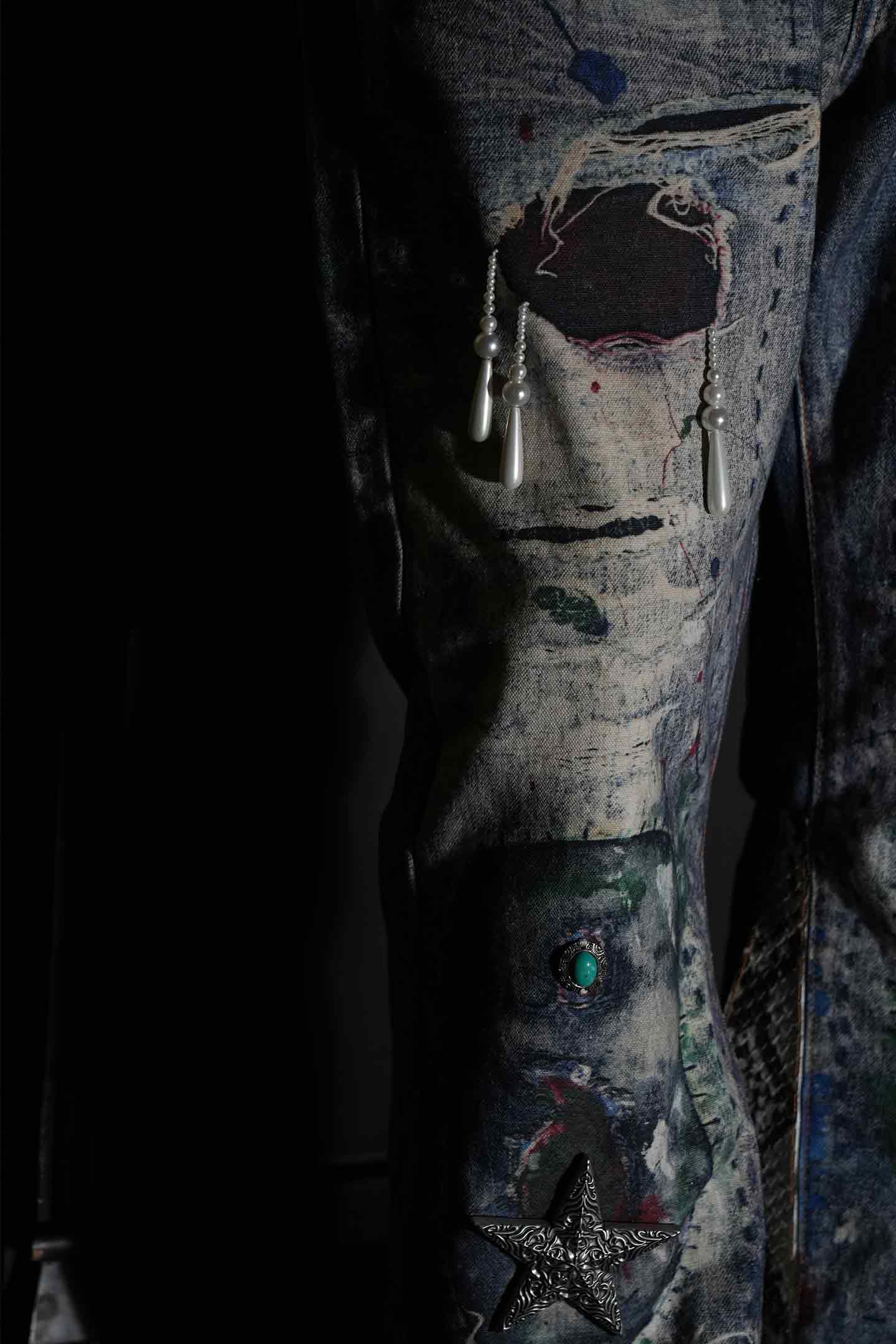 GLACIERBOY丨"RAP STAR" SERIES  Snake Waxed Jeans - PSYLOS 1, GLACIERBOY丨"RAP STAR" SERIES  Snake Waxed Jeans, Jeans, GLACIERBOY•JAPAN, PSYLOS 1