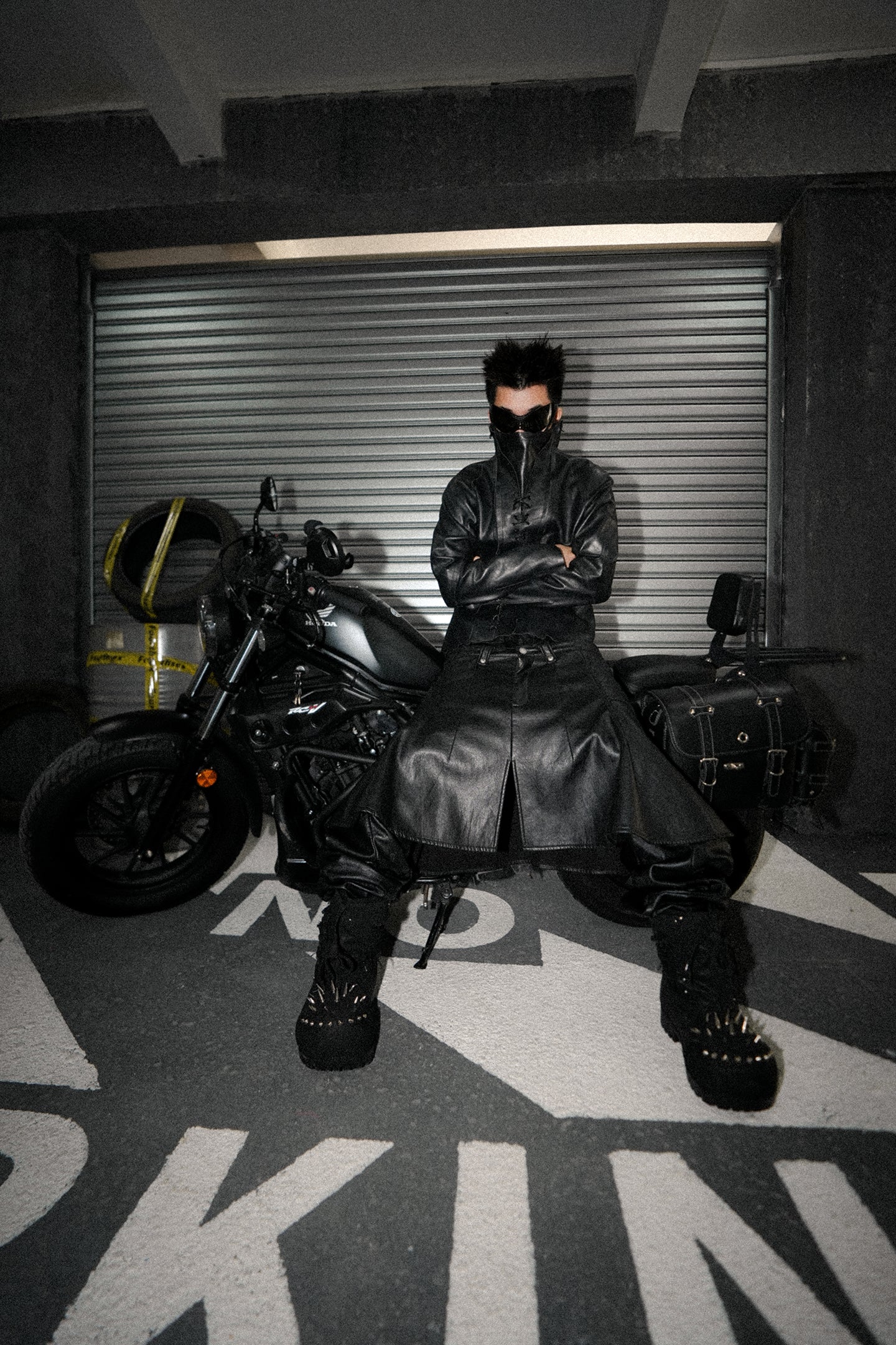 Fourth3ex丨Scimitar Pleated Detachable Leather Pants - PSYLOS 1, Fourth3ex丨Scimitar Pleated Detachable Leather Pants, Pants, Fourth3ex, PSYLOS 1