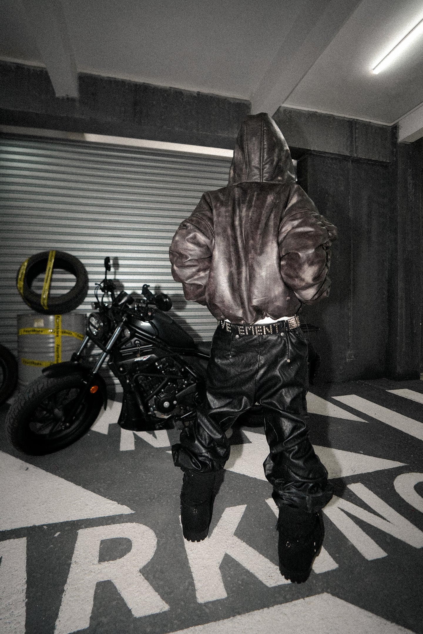 Faded Brown Leather Fold Hoodie - PSYLOS 1, Faded Brown Leather Fold Hoodie, Jacket, Fourth3ex, PSYLOS 1