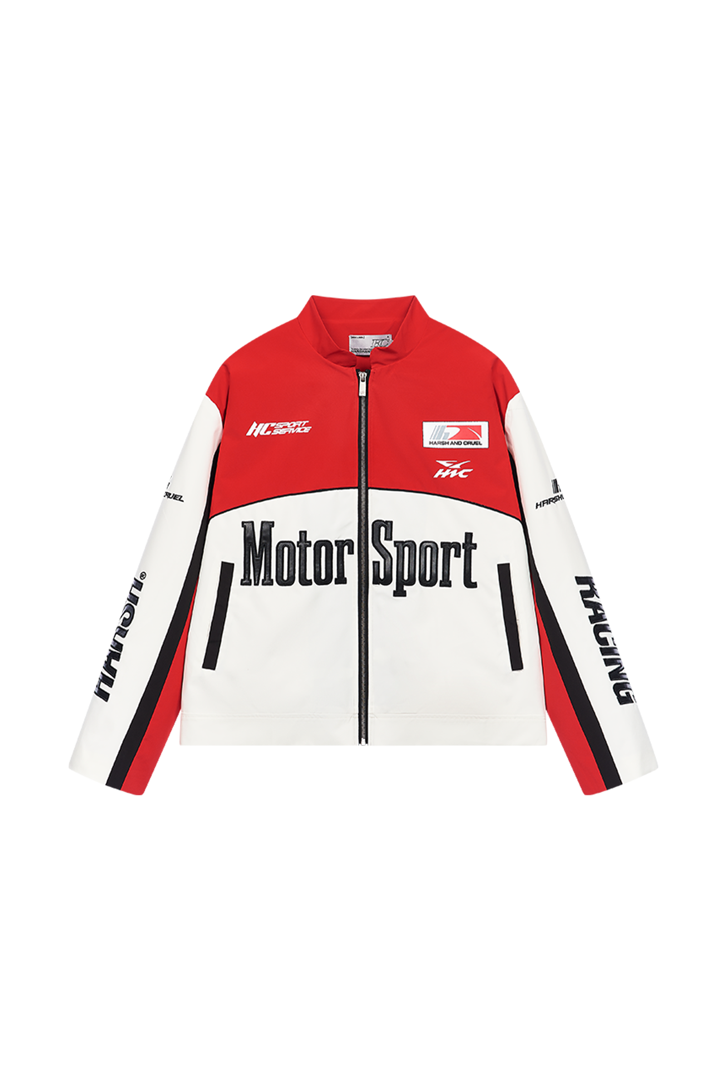 Retro Stand Collar Embroidered Racing Suit