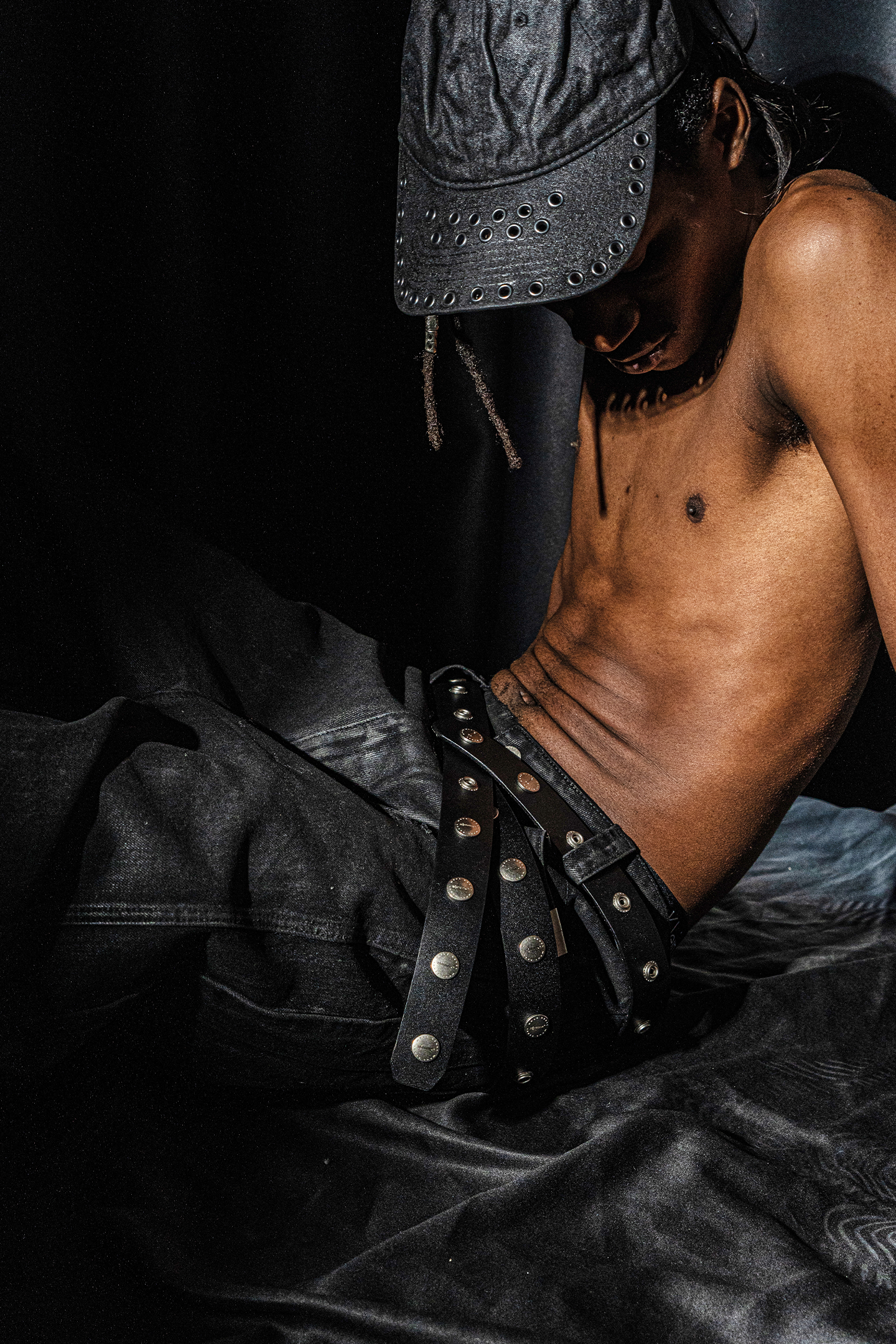 REBEL WAVE丨"SØL" Rivet Button Belt - PSYLOS 1, REBEL WAVE丨"SØL" Rivet Button Belt, Belt, REBEL WAVE•JAPAN, PSYLOS 1