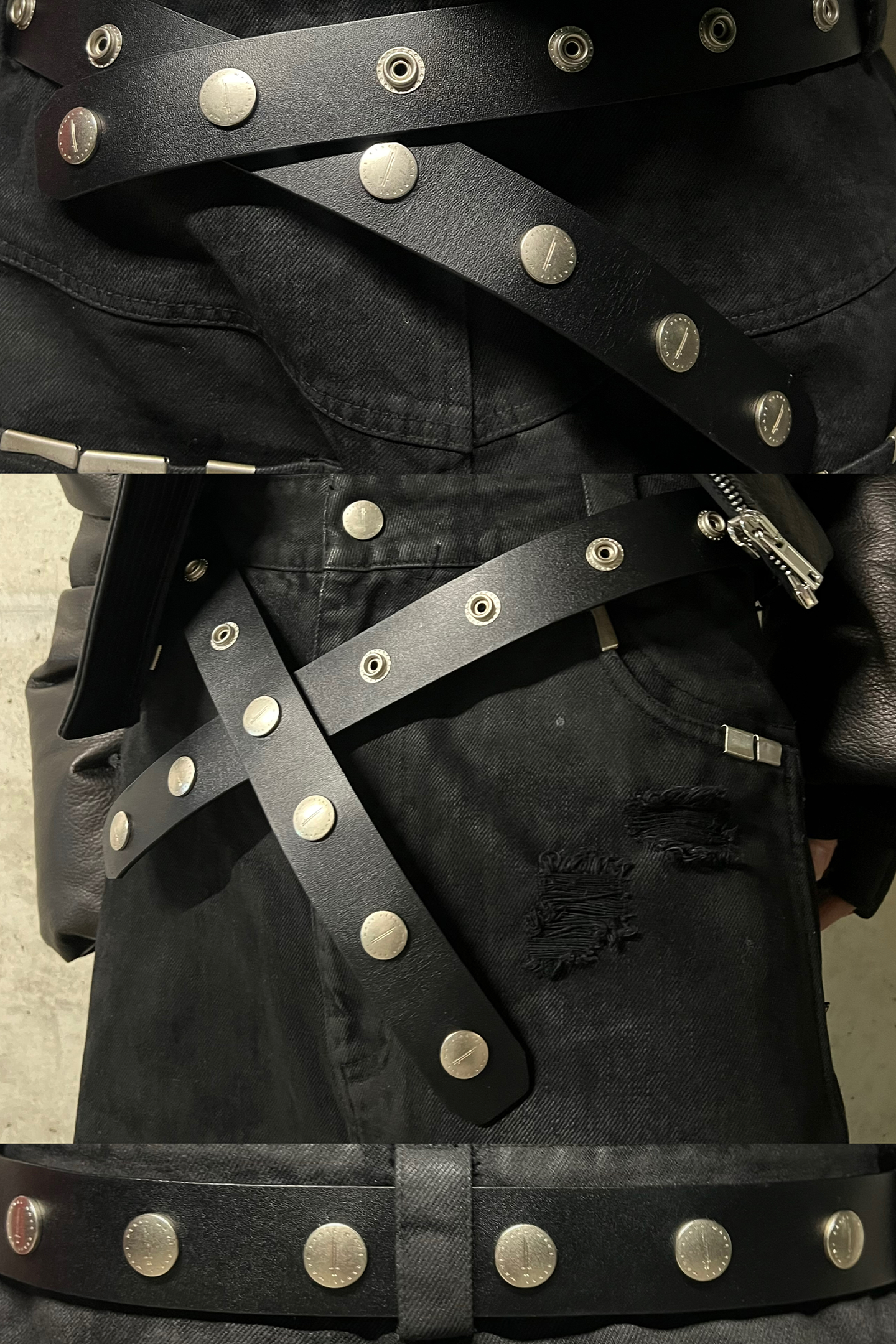 REBEL WAVE丨"SØL" Rivet Button Belt - PSYLOS 1, REBEL WAVE丨"SØL" Rivet Button Belt, Belt, REBEL WAVE•JAPAN, PSYLOS 1