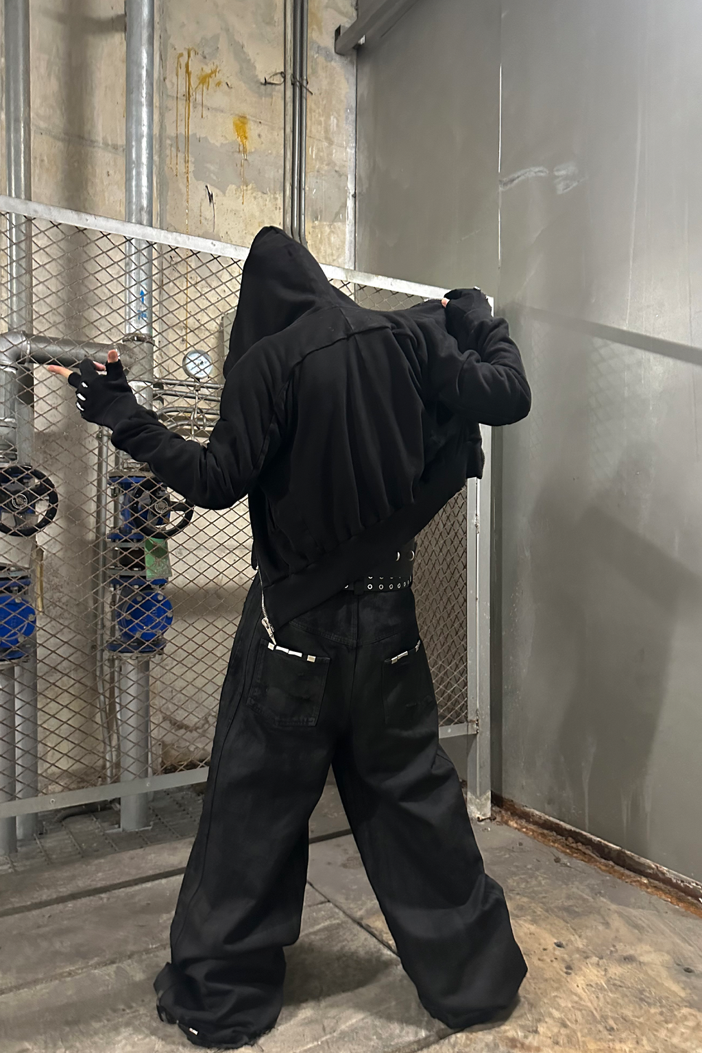 REBEL WAVE丨Hand-Waxed Damaged Wide-Leg Pants REBEL WAVE丨Hand-Waxed Damaged Wide-Leg Pants
