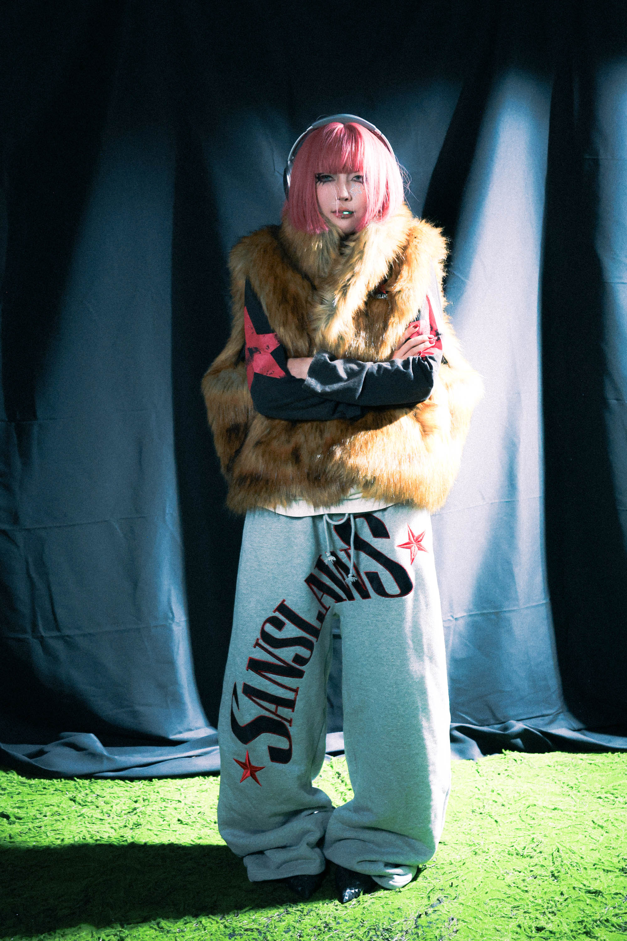 SANSLAWS丨Logo Patches Embroidered Sweatpants - PSYLOS 1, SANSLAWS丨Logo Patches Embroidered Sweatpants, Pants, SANSLAWS, PSYLOS 1