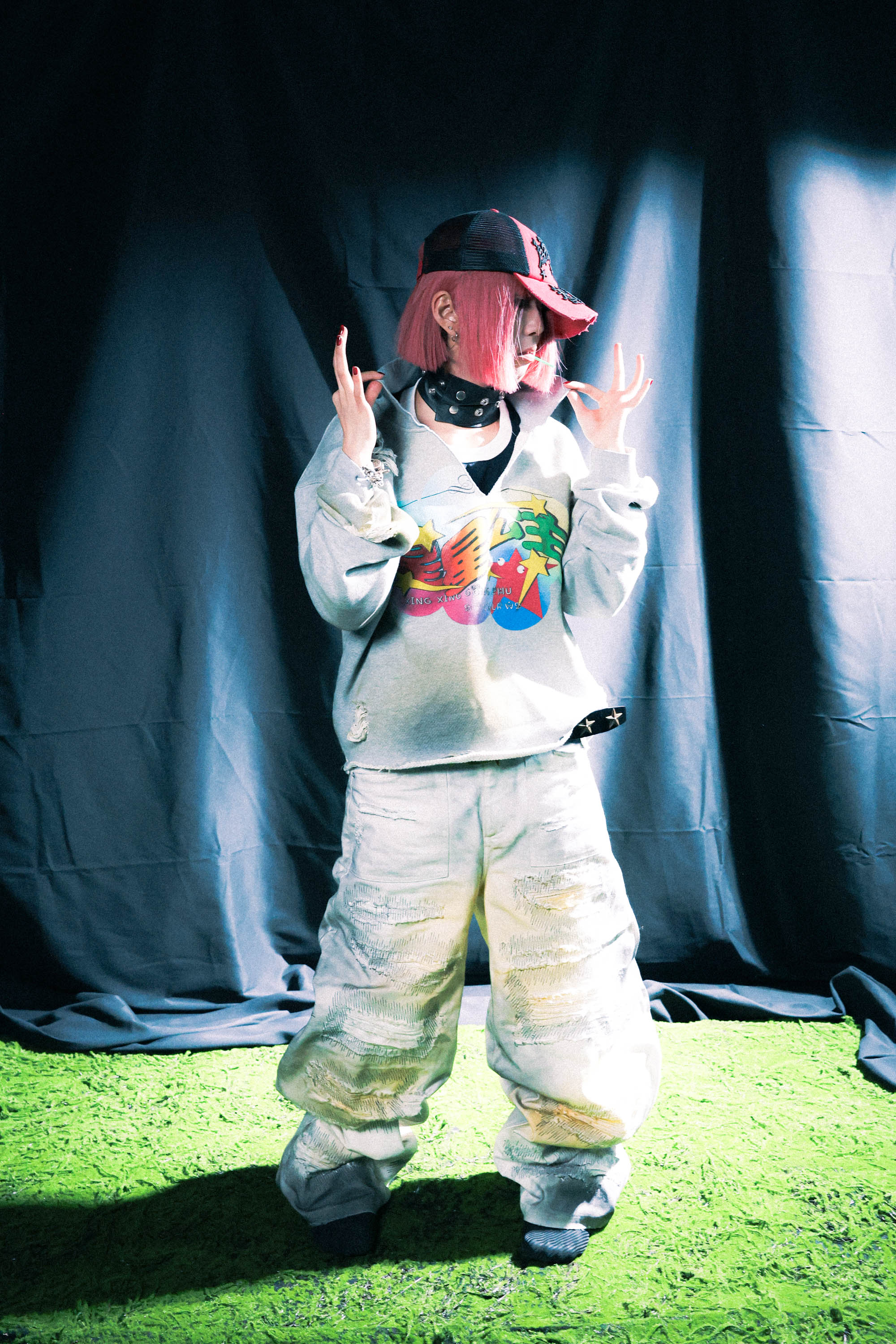 SANSLAWS丨White Patch Distressed Denim Jeans - PSYLOS 1, SANSLAWS丨White Patch Distressed Denim Jeans, Jeans, SANSLAWS, PSYLOS 1