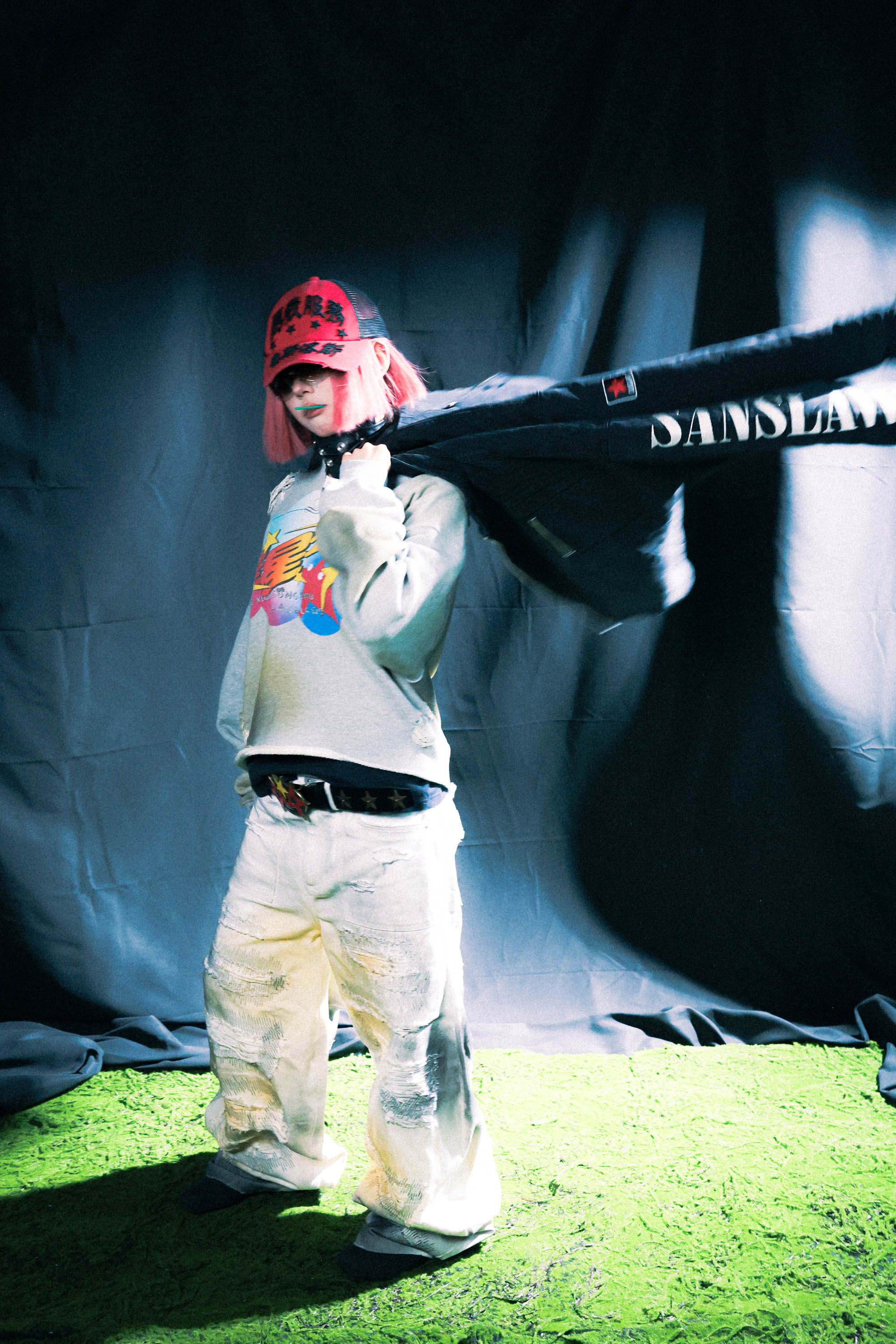 SANSLAWS丨Star Princess Distressed Sweatshirt - PSYLOS 1, SANSLAWS丨Star Princess Distressed Sweatshirt, Jacket, SANSLAWS, PSYLOS 1