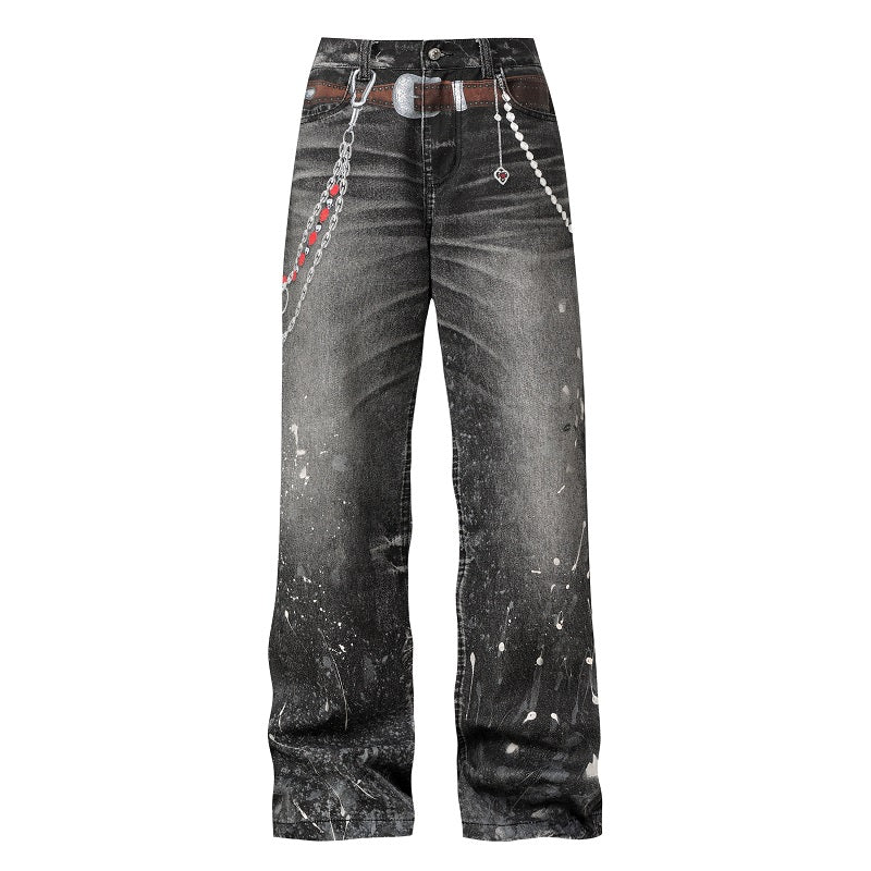 YADcrew丨3D Printed Street Vintage Jeans - PSYLOS 1, YADcrew丨3D Printed Street Vintage Jeans, Jeans, YADcrew•JAPAN, PSYLOS 1