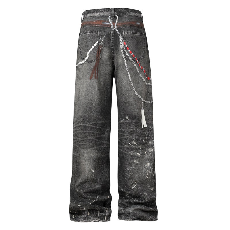 YADcrew丨3D Printed Street Vintage Jeans - PSYLOS 1, YADcrew丨3D Printed Street Vintage Jeans, Jeans, YADcrew•JAPAN, PSYLOS 1