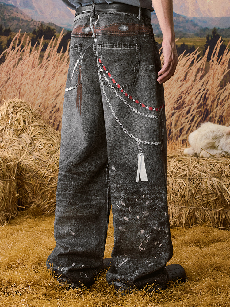 YADcrew丨3D Printed Street Vintage Jeans - PSYLOS 1, YADcrew丨3D Printed Street Vintage Jeans, Jeans, YADcrew•JAPAN, PSYLOS 1