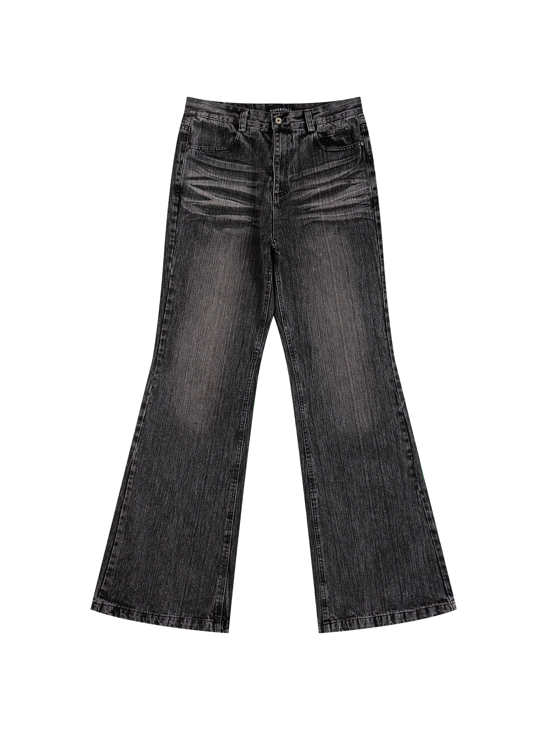 Washed Heavyweight Floor-Length Bell-Bottoms