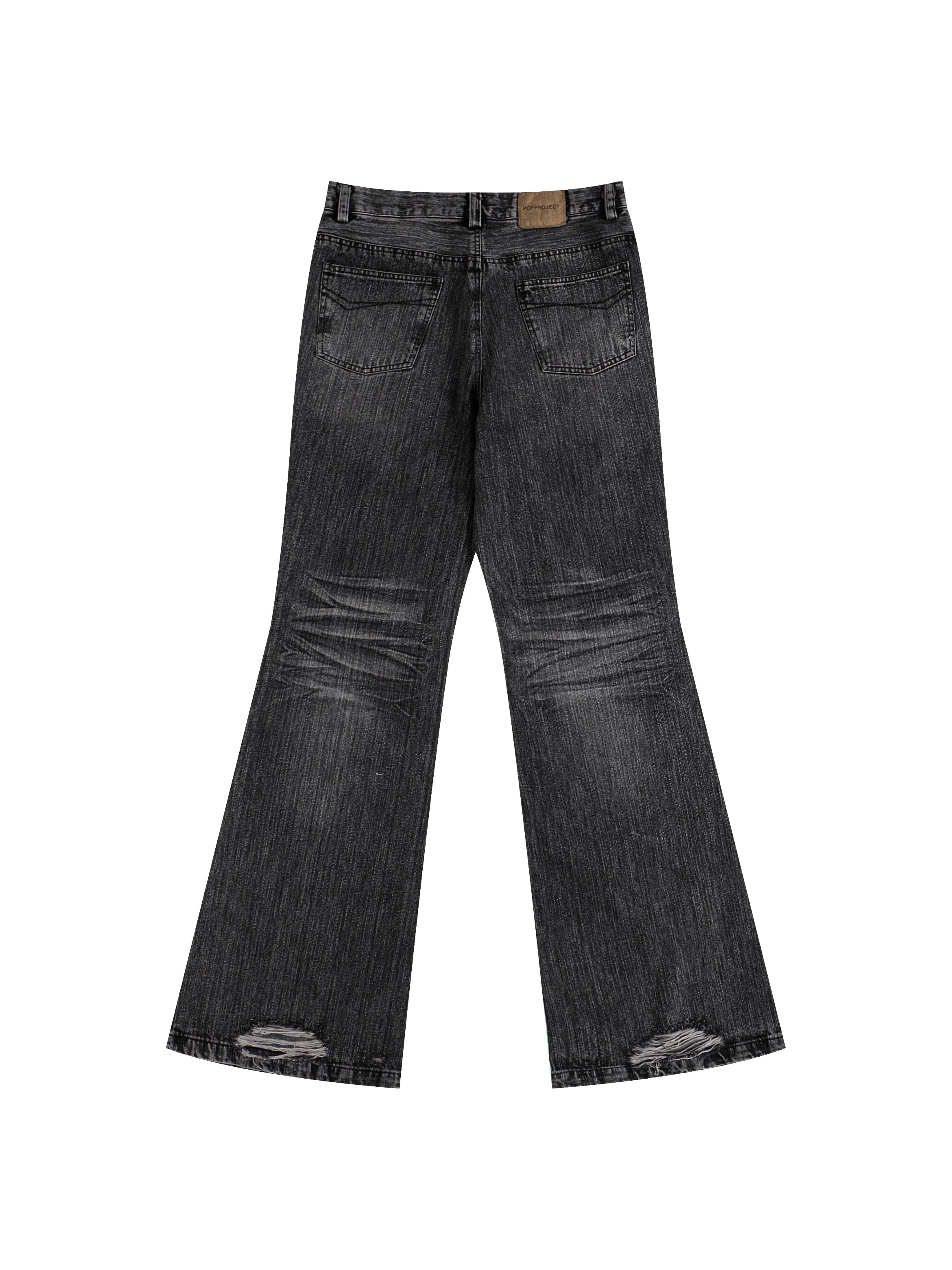 Washed Heavyweight Floor-Length Bell-Bottoms