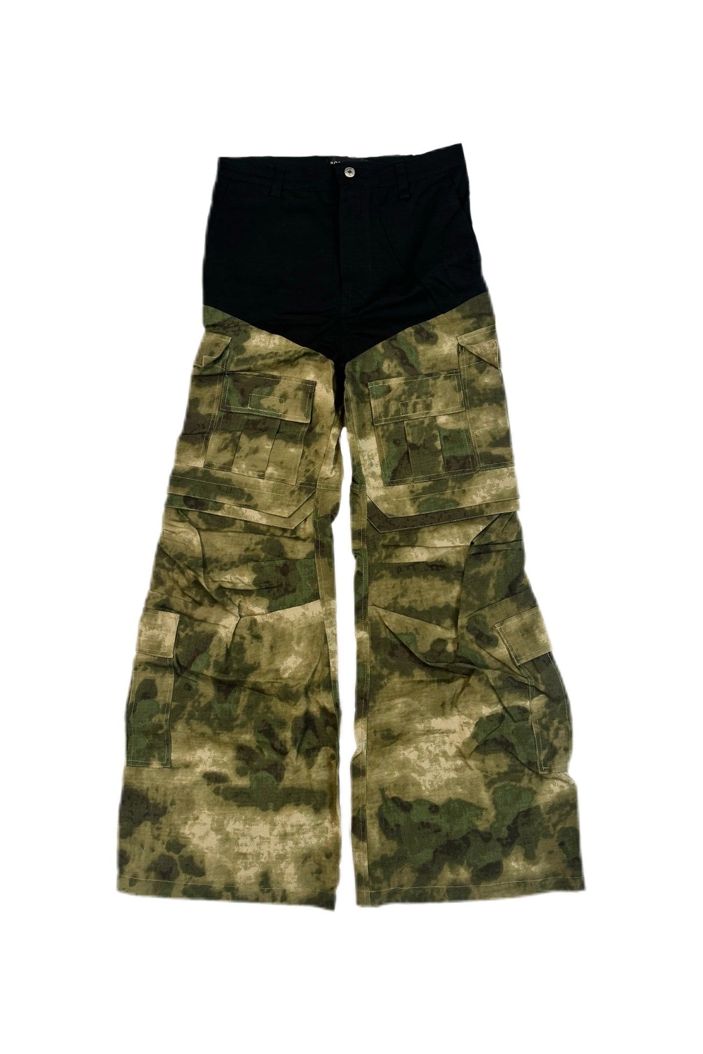 Camouflage Patchwork Cargo Pants