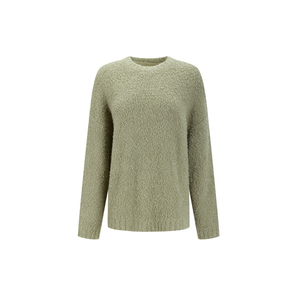 Camel Hair Blended Round Neck Sweater