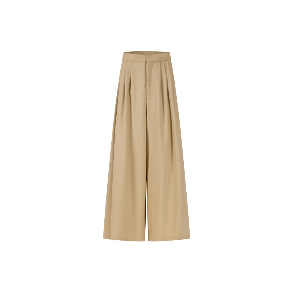 100% Cashmere Pants And Skirts Couture Collection - Camel