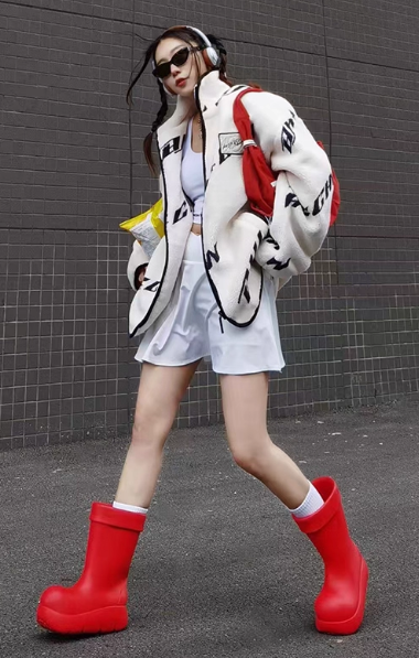 BEYS | Tall Clown Boots - Waterproof Platform-Red - PSYLOS 1, BEYS | Tall Clown Boots - Waterproof Platform-Red, Boots, BEYS, PSYLOS 1