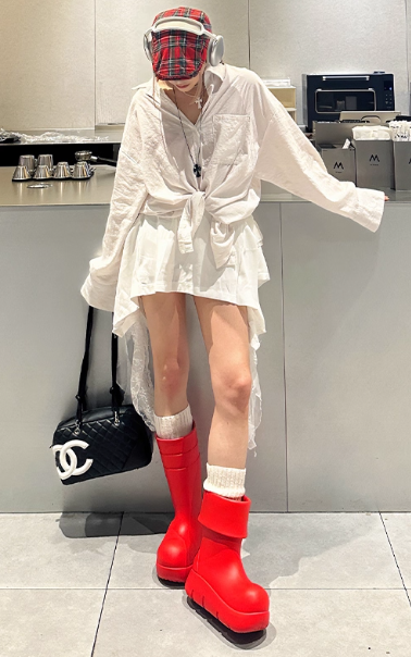 BEYS | Tall Clown Boots - Waterproof Platform-Red - PSYLOS 1, BEYS | Tall Clown Boots - Waterproof Platform-Red, Boots, BEYS, PSYLOS 1