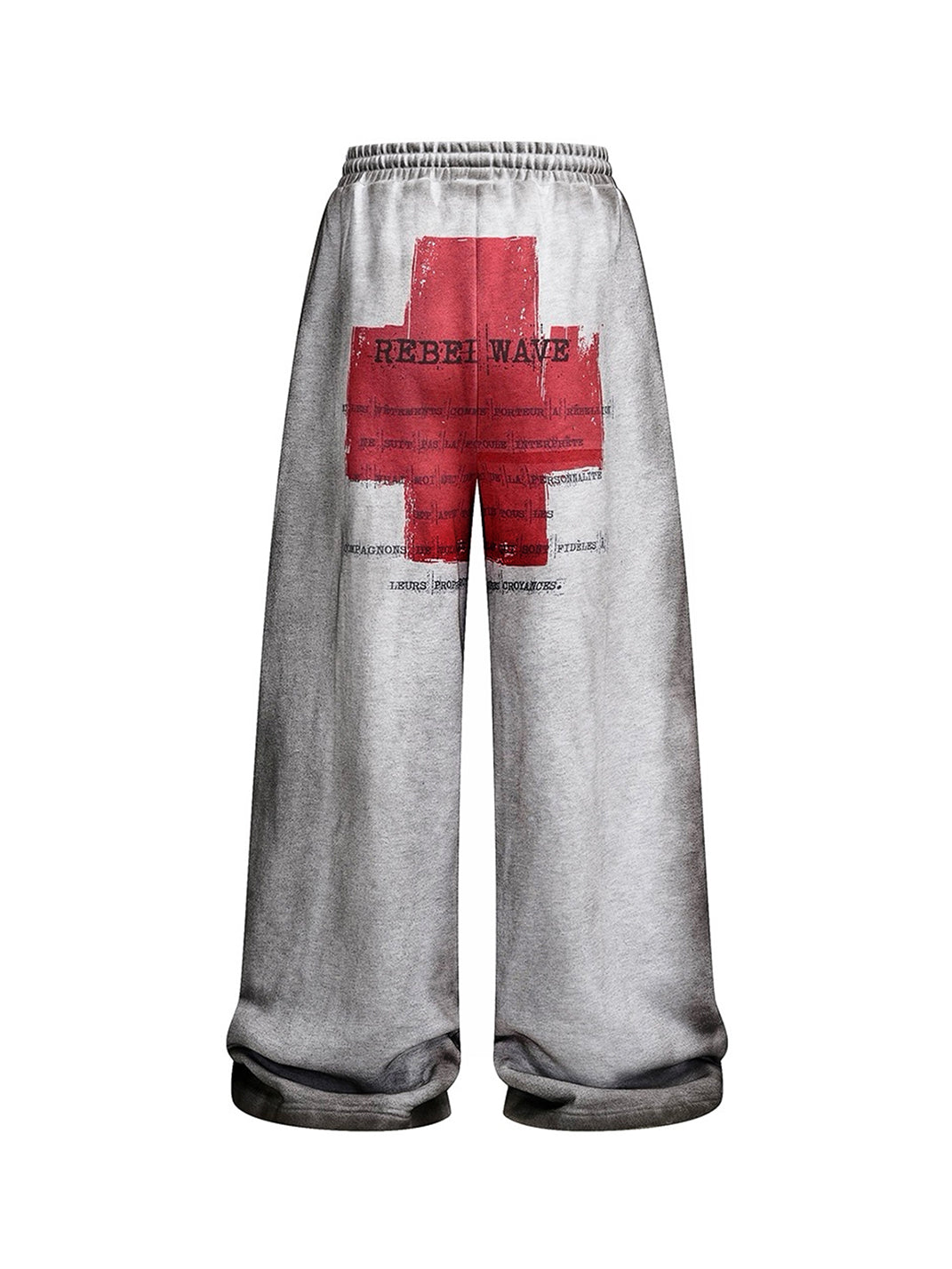 REBEL WAVE | Distressed Reversible Slogan Sweatpants - PSYLOS 1, REBEL WAVE | Distressed Reversible Slogan Sweatpants, Sweatpants, REBEL WAVE, PSYLOS 1
